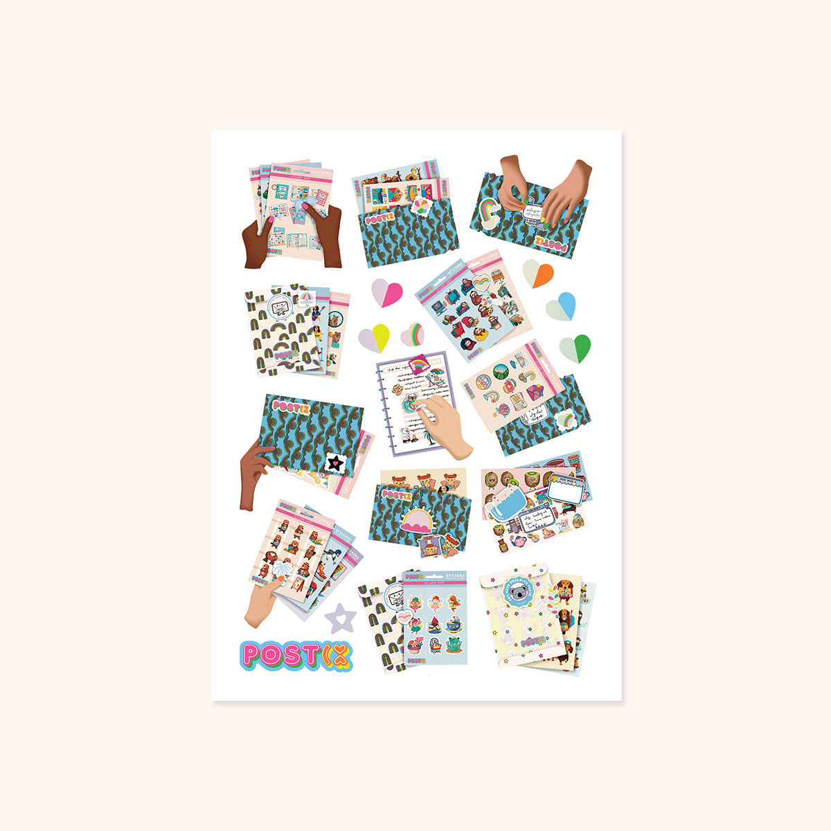  Postix Peelers A6 Silver Foil Sticker Sheet、mySite、ghnorth