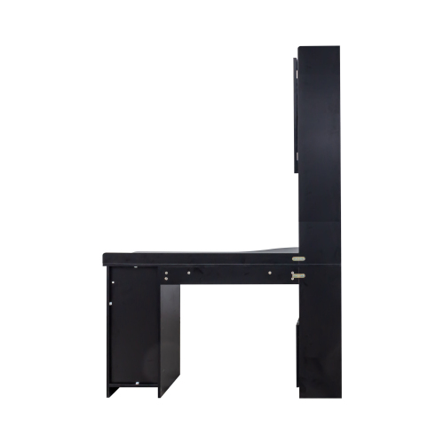 Home Office Computer Desk with Hutch, Antiqued Black finish、、casual