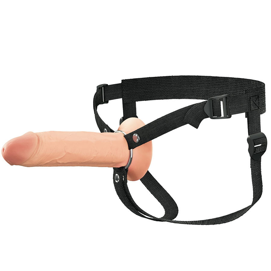 8 Inch Ultra Realistic Dual Density Silicone Hollow Strap On for Men、mySite、bottomscart