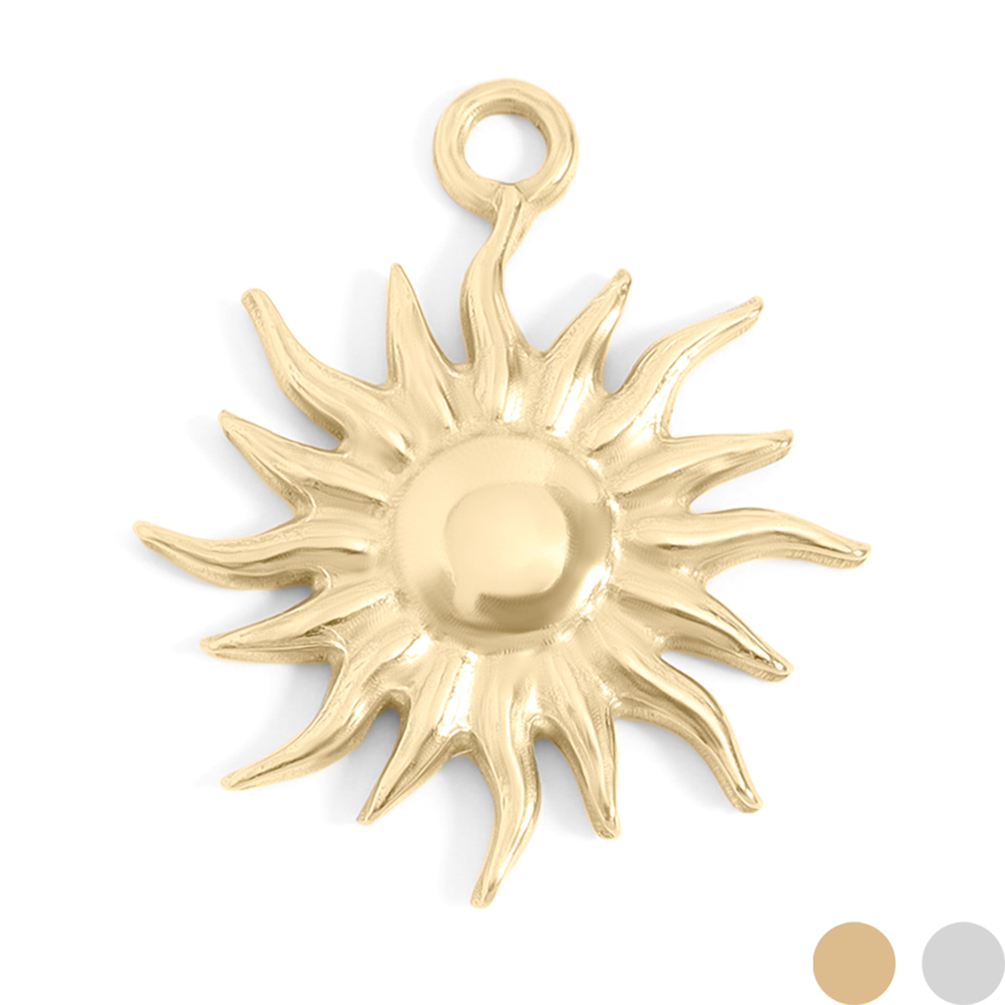 18K Gold PVD Stainless Steel Mystic Sun Charm / PDL0116、mySite、dreamappss