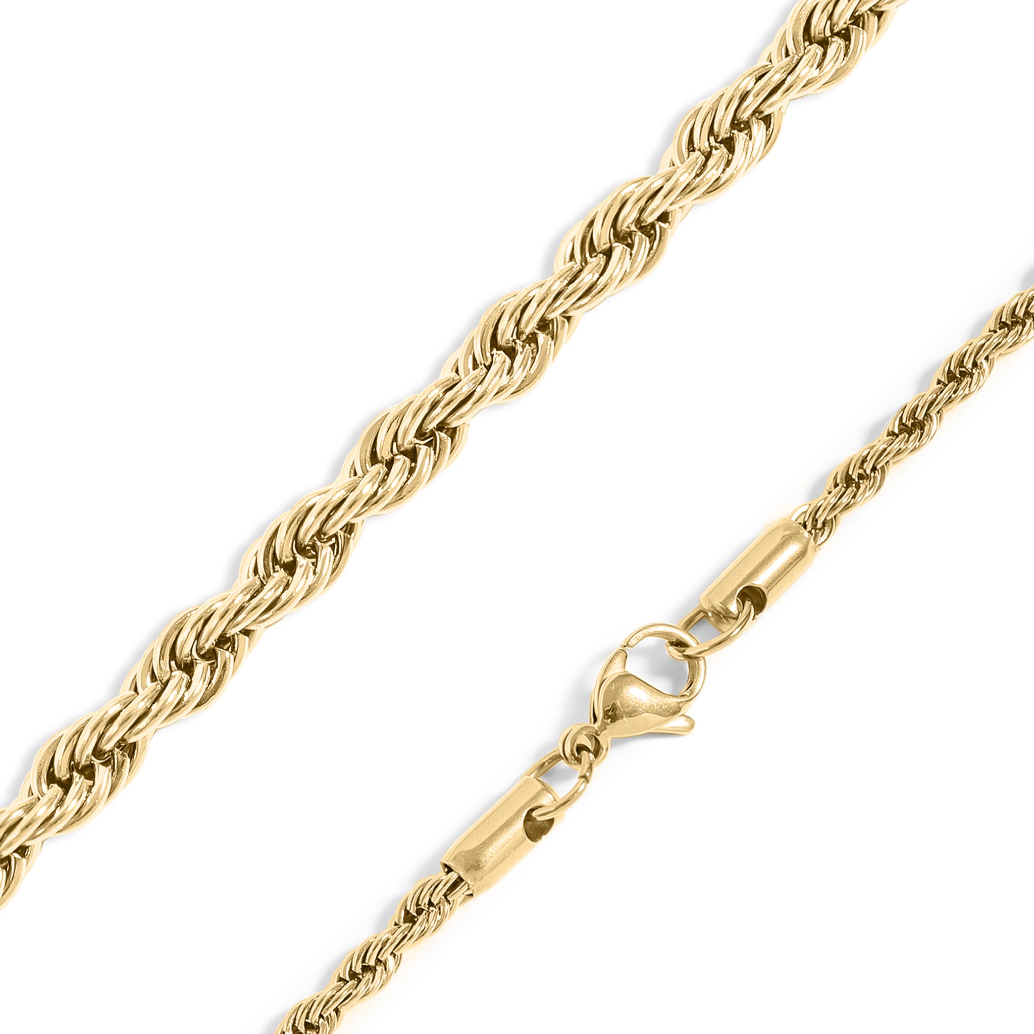 18K Gold PVD Stainless Steel Rope Chain Necklace / CHN9702、mySite、dreamappss