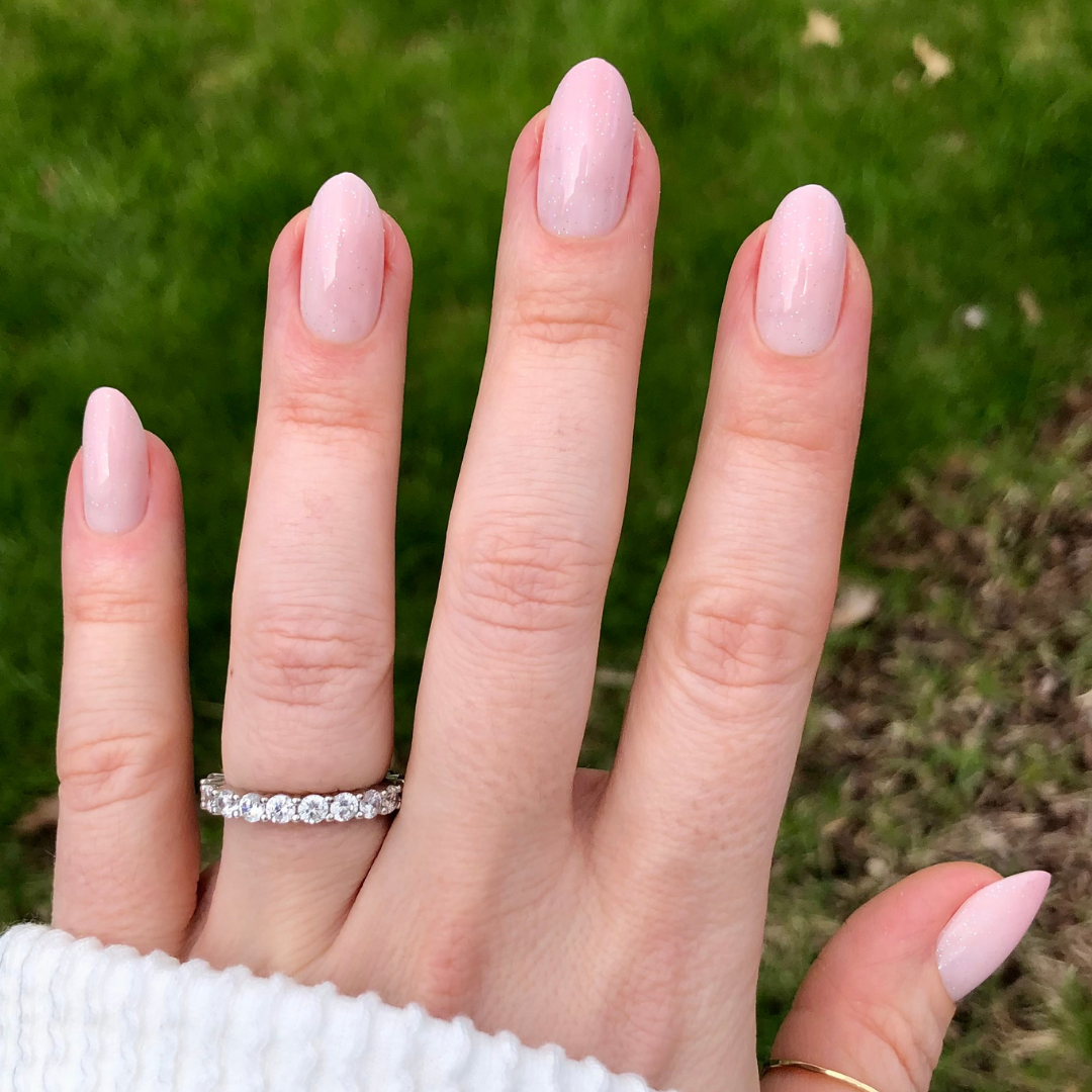 Rose Gradient Shimmer - Press-On | Medium | Oval、mySite、solidvoid