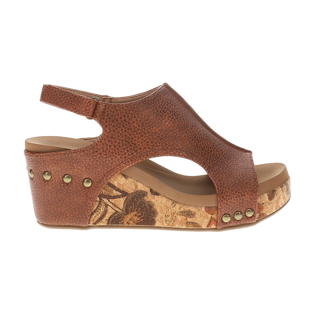 Carley Floral Studded Slingback Wedge Sandals、mySite、gtrtttuynbv