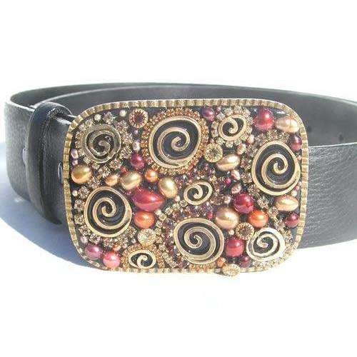 Michal Golan Fresh Water Pearls and Swarovski Crystal Belt Buckle、mySite、topwebapps
