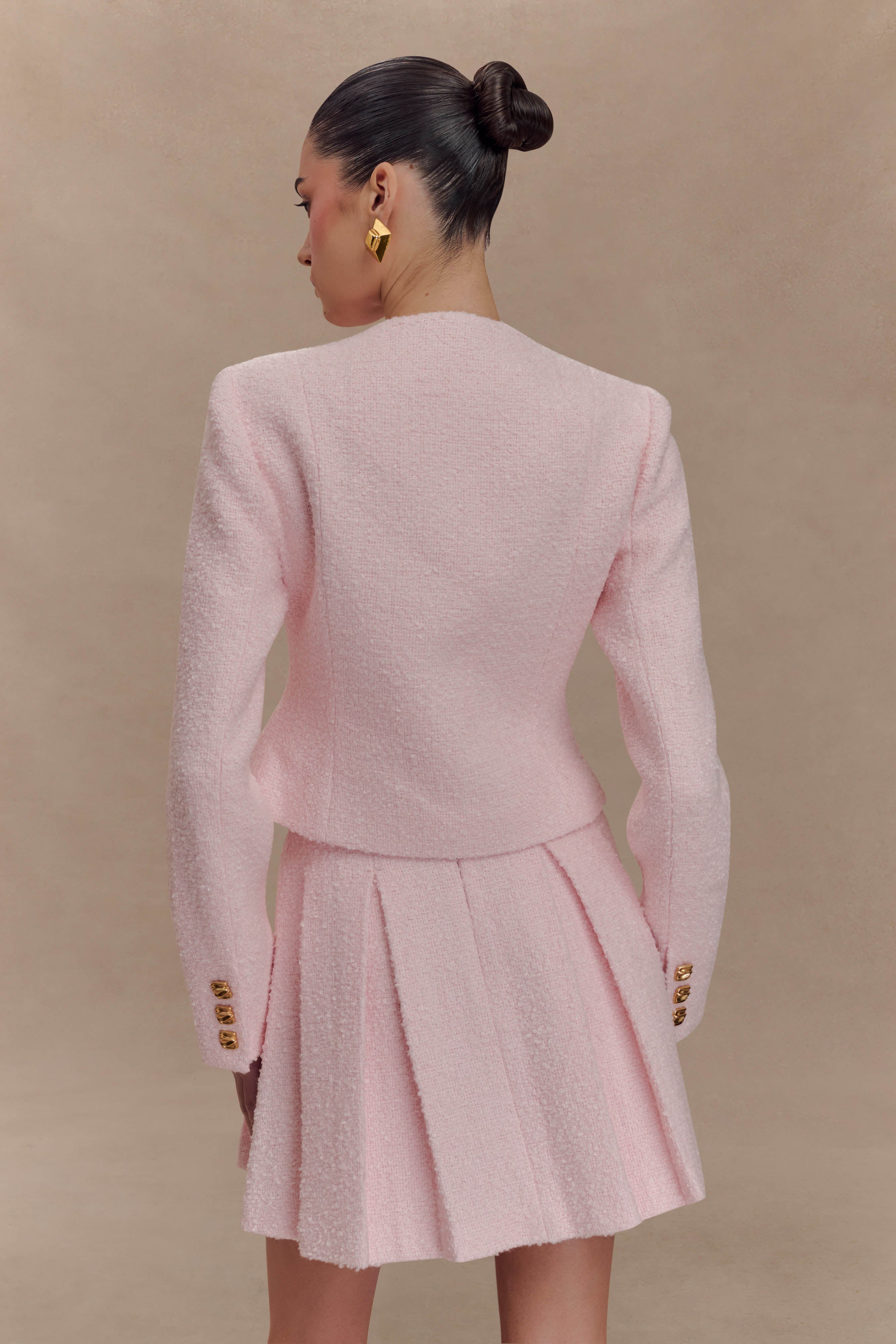 Cleo Boucle Jacket - Powder Pink、mySite、solidvoid