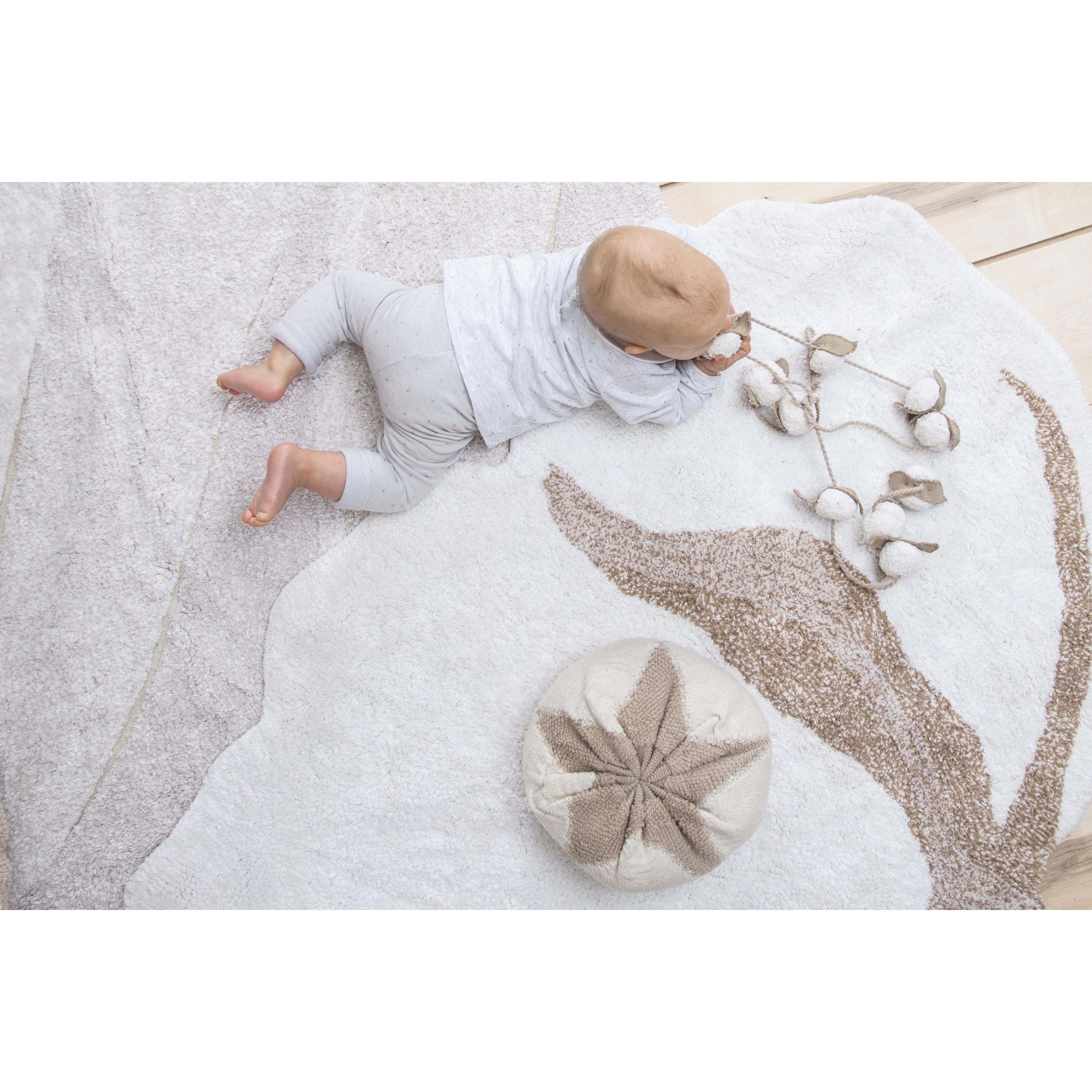 Cotton Flower Machine Washable Area Rug、mySite、gigharbornorthrealestate