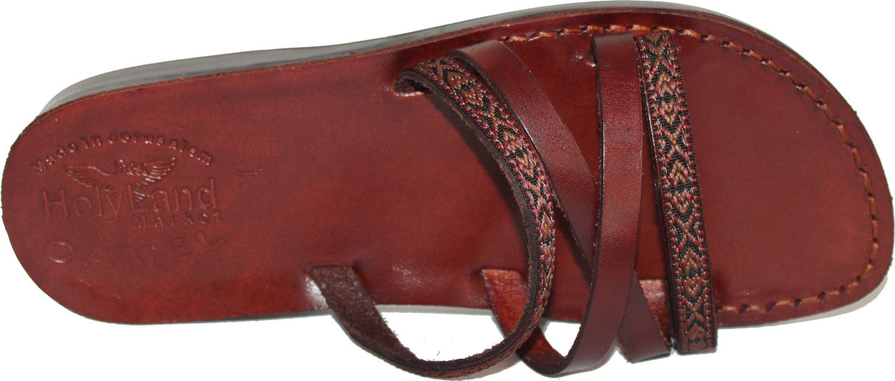  Holy Land Market Men/Women Biblical Jesus Leather/Embroidered Sandals/Slides From Jerusalem (Saint Paul Style)、mySite、elrpsem3k