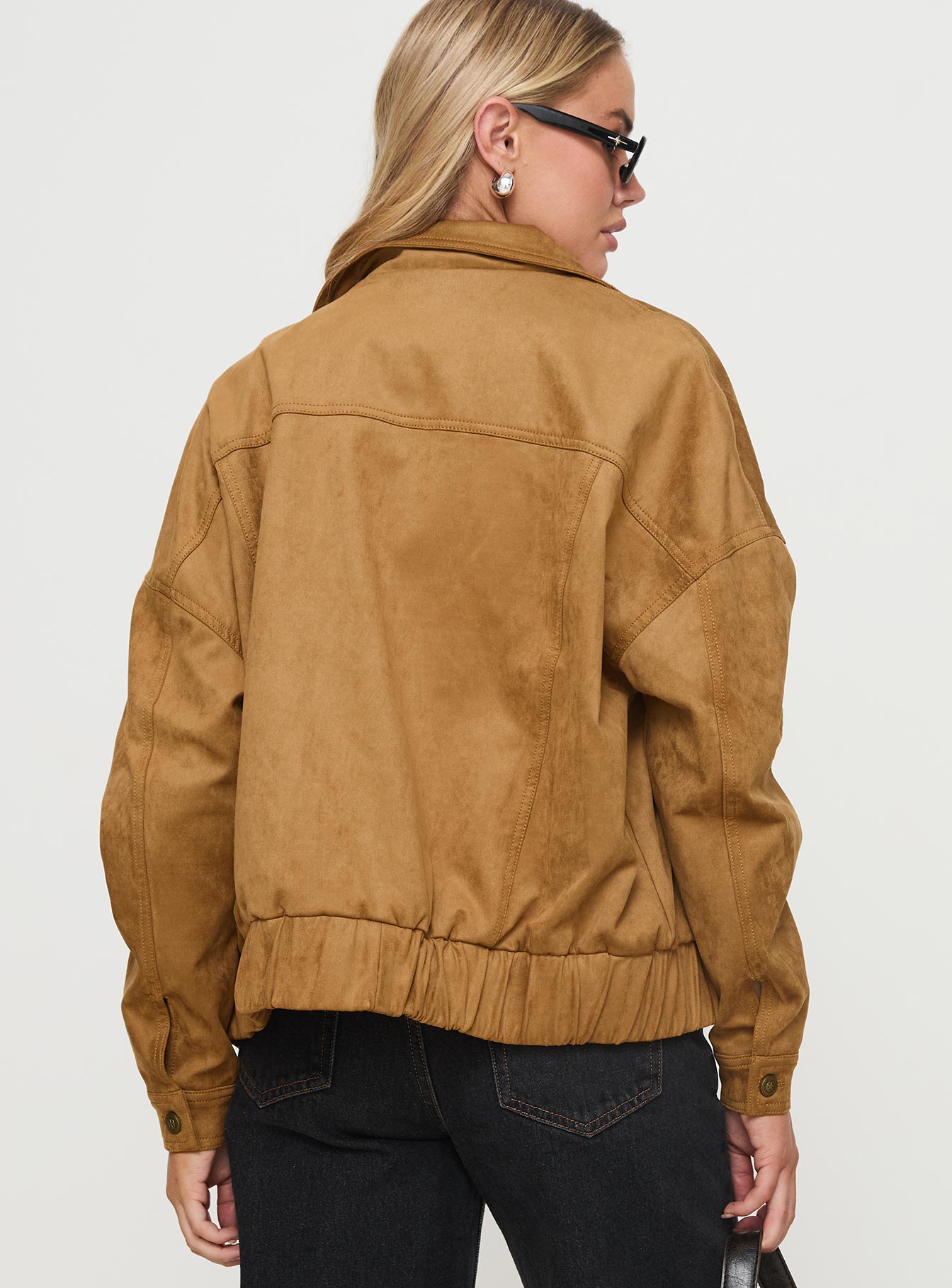 Ristretto Faux Suede Bomber Brown、mySite、solidvoid