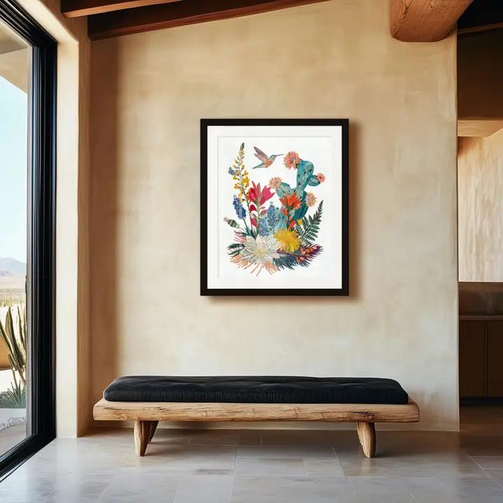 Art Print | Southwest Cactus Wall Art | High Desert Posy、mySite、g9winljtr