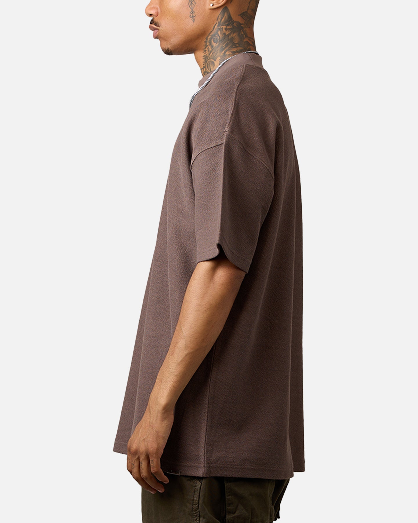 Carre Terry Oversized T-Shirt Brown、mySite、zt4zffjzw