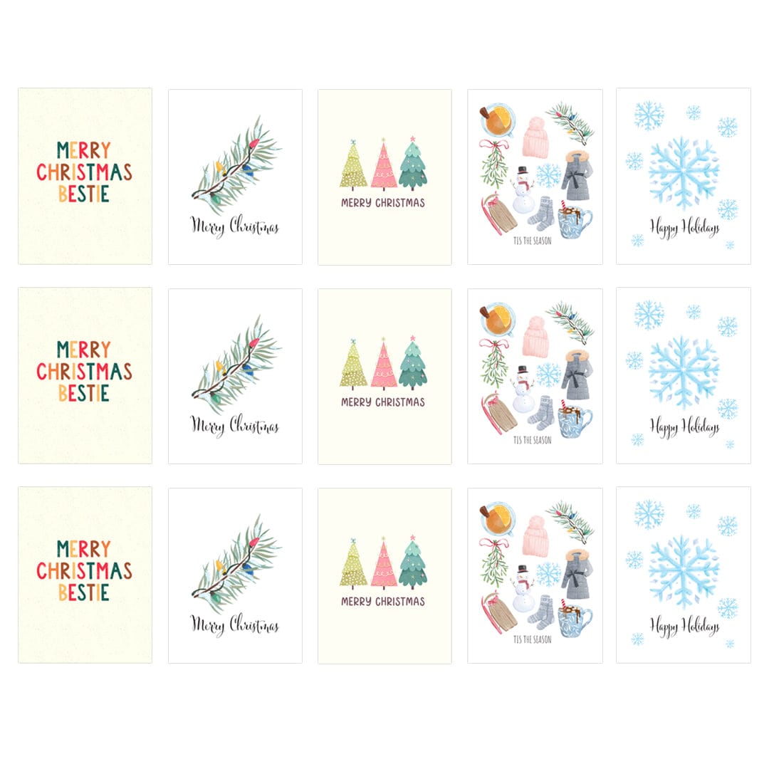  Holiday Card Essentials 15 Pack (3x of each design)、mySite、elrpsem3k