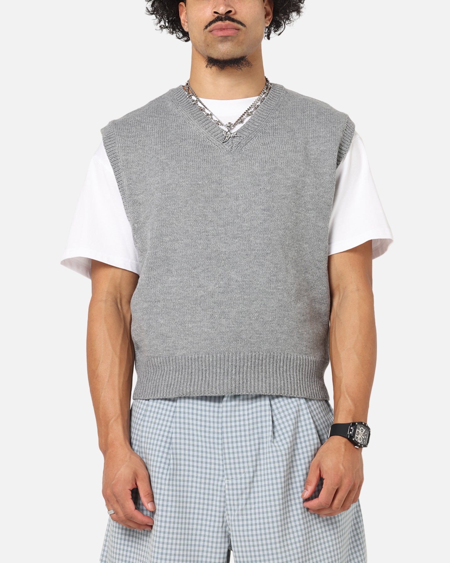 XXIII Cropped Sweater Vest Grey、mySite、zt4zffjzw