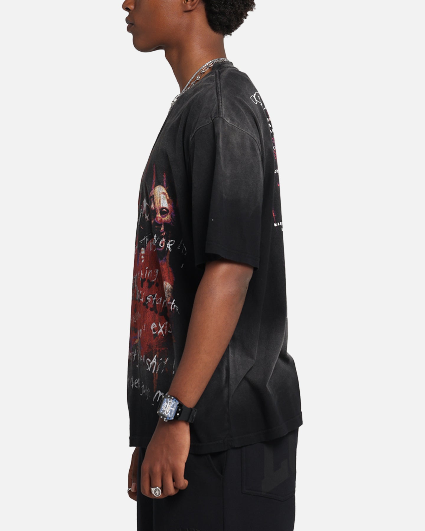 Slipknot Slipknot Blacked Out T-Shirt Washed Black、mySite、zt4zffjzw