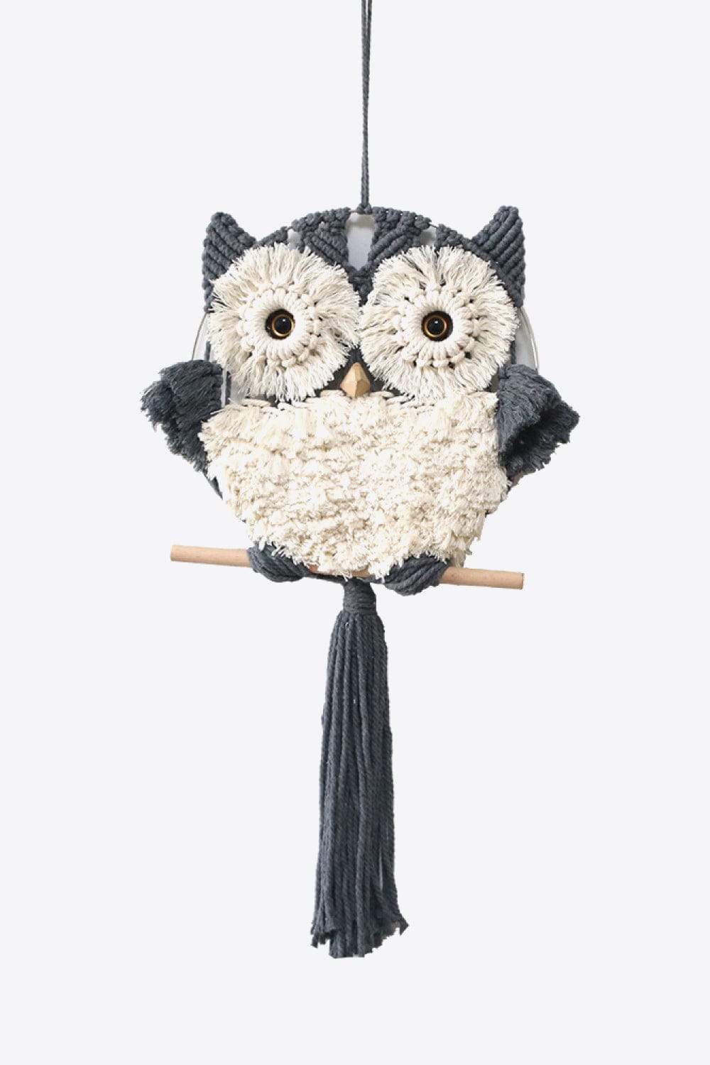 Hand-Woven Tassel Owl Macrame Wall Hanging、mySite、g9winljtr