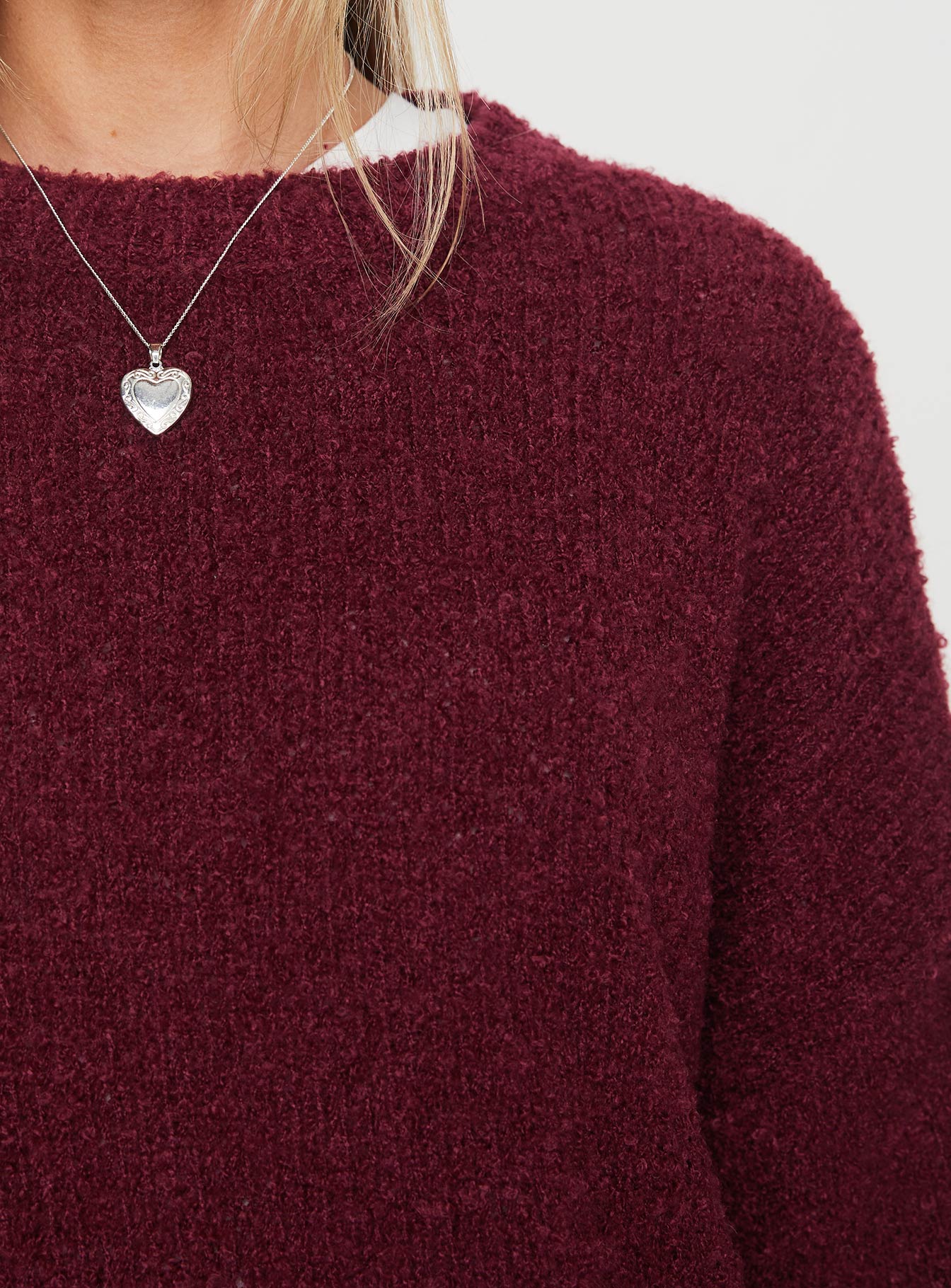 Niomie Knit Sweater Burgundy、mySite、solidvoid