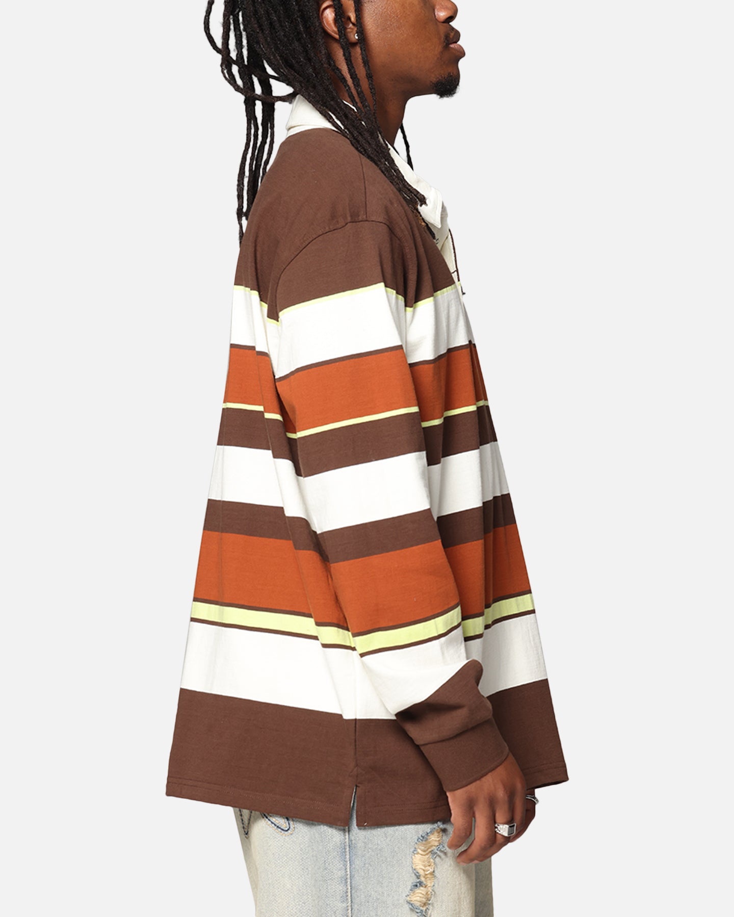 S Double Variagated Stripe Rugby Jersey Orange Spice、mySite、zt4zffjzw