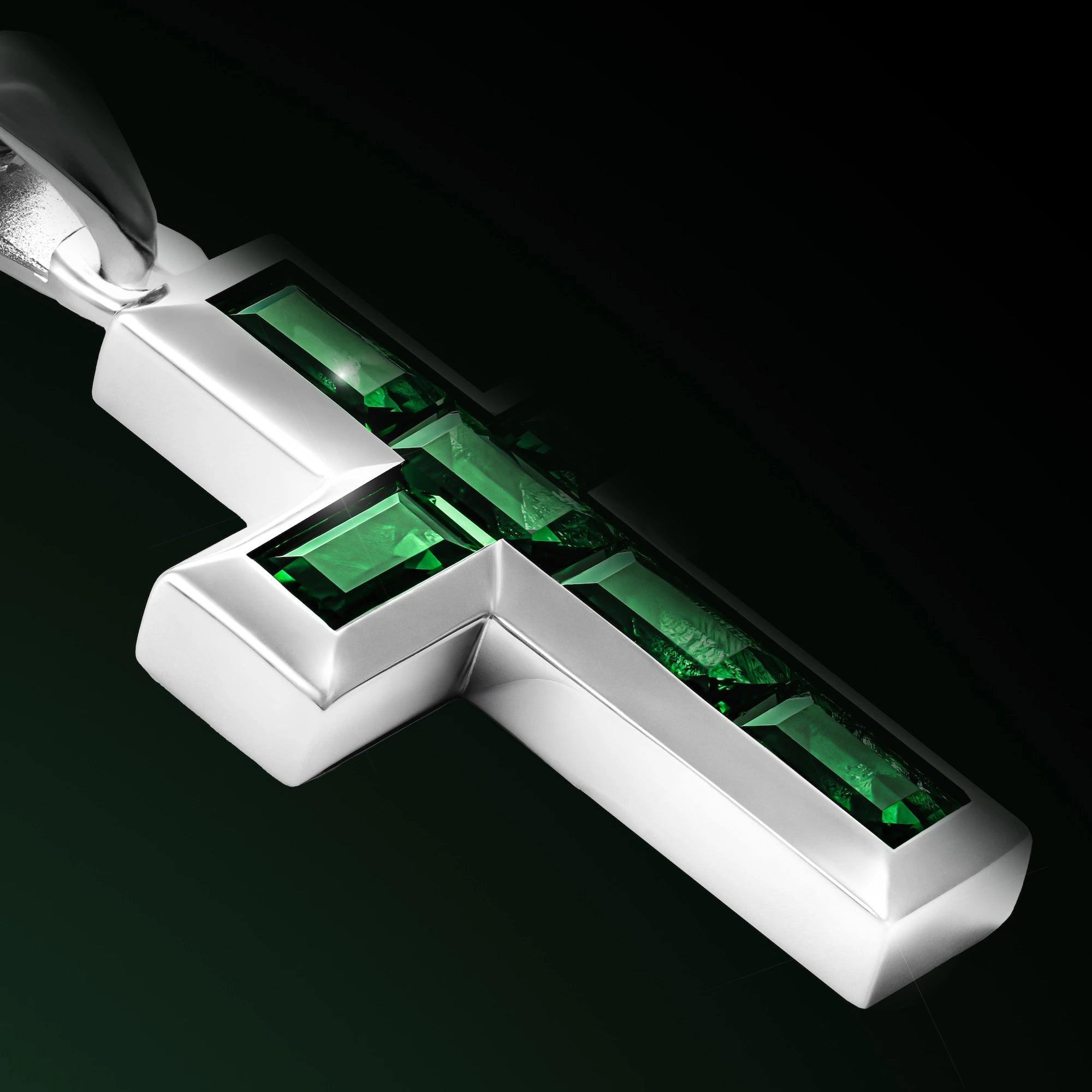 Stone Cross Pendant - Emerald、mySite、botmansion