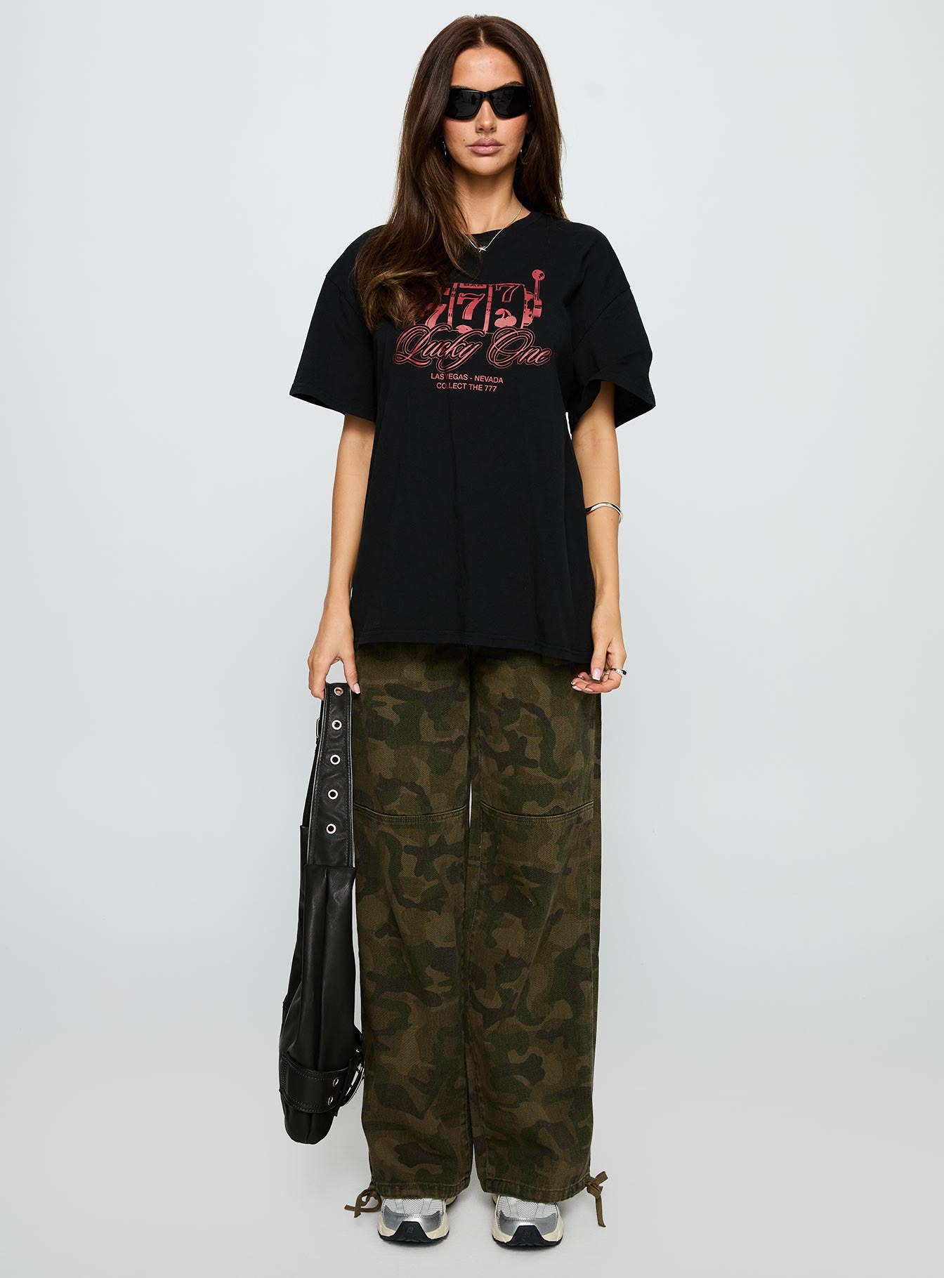 Big Winner Oversized Graphic Tee Black、mySite、solidvoid