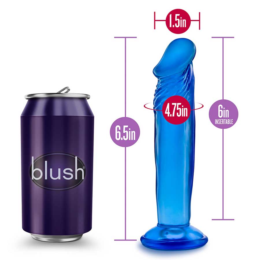 B Yours Small 6 Inch Anal Dildo With Suction Cup by Blush Novelties | Blue、mySite、bottomscart