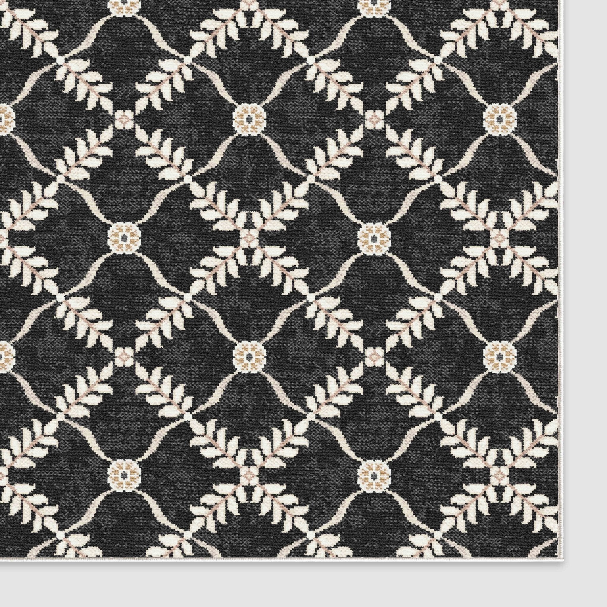 Aldwyn Custom Rug - Traditional Lattice Pattern, Easy Clean, Low Pile, Personalized Sizes、mySite、gigharbornorthrealestate