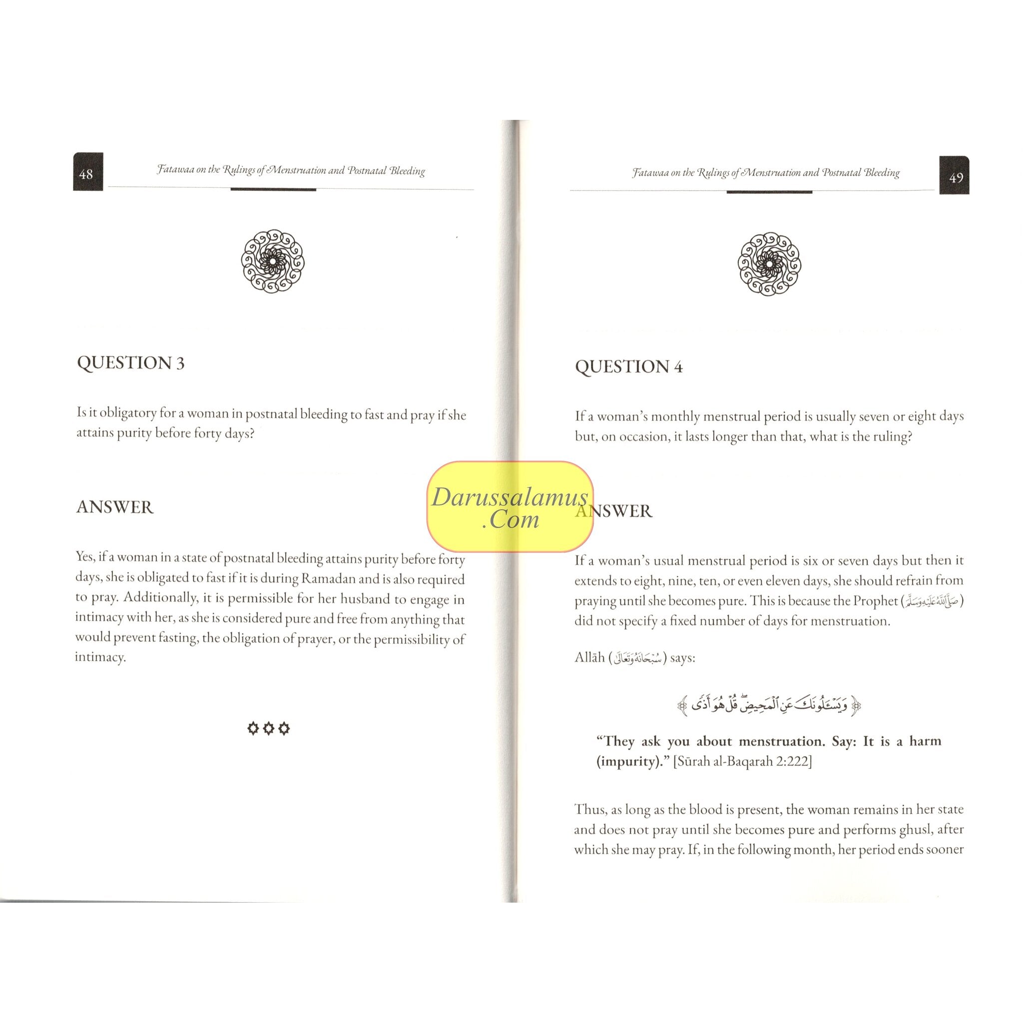 Fatawaa on the rulings of Menstruation & Postnatal Bleeding、mySite、topwebapps