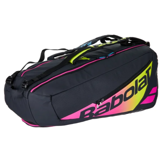 Babolat Pure Aero Rafa 6 Pack Racquet Bag (Black/Yellow/Pink)、mySite、neckold