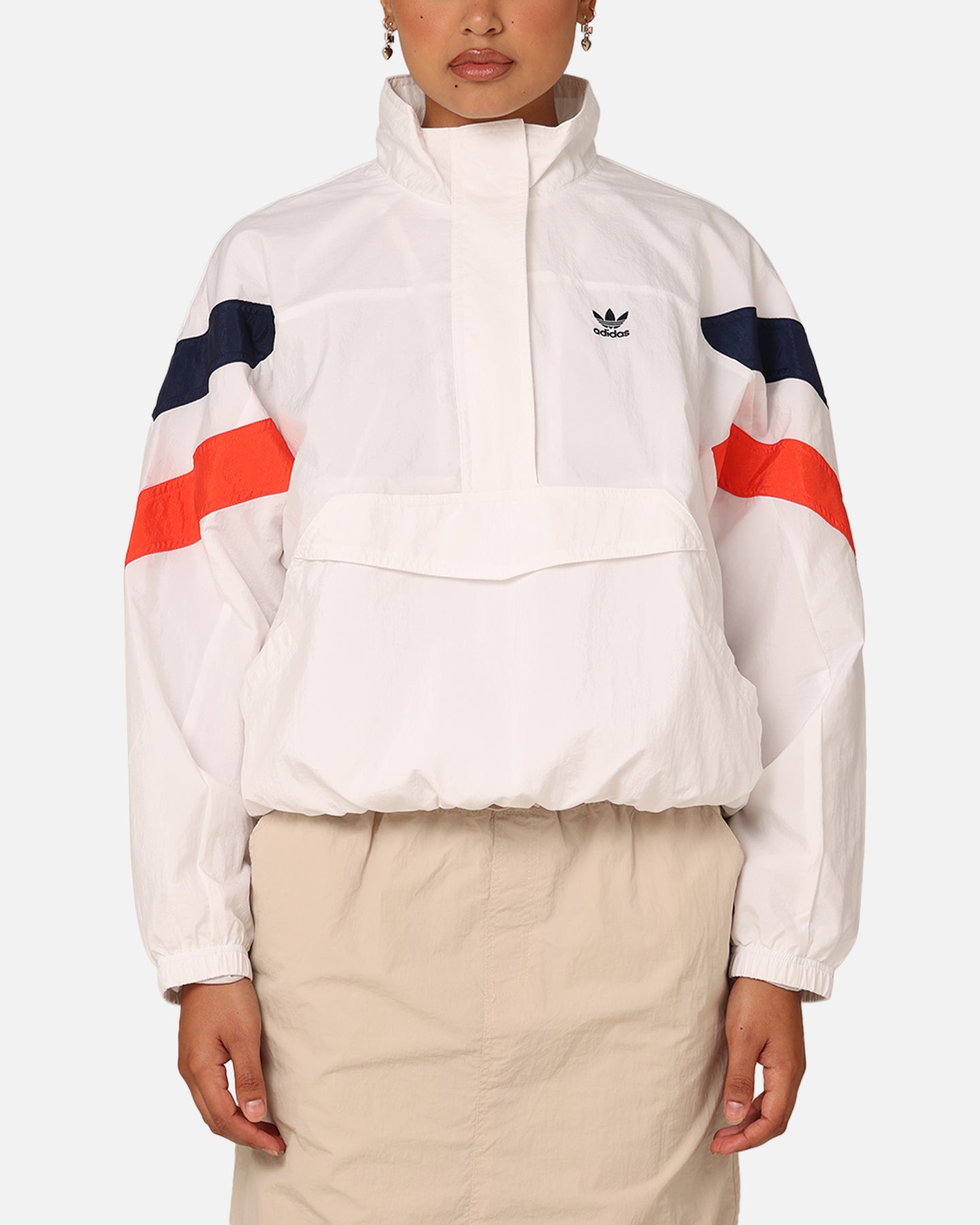 Adidas Women's Half-Zip Windbreaker Jacket Cloud White、mySite、zt4zffjzw