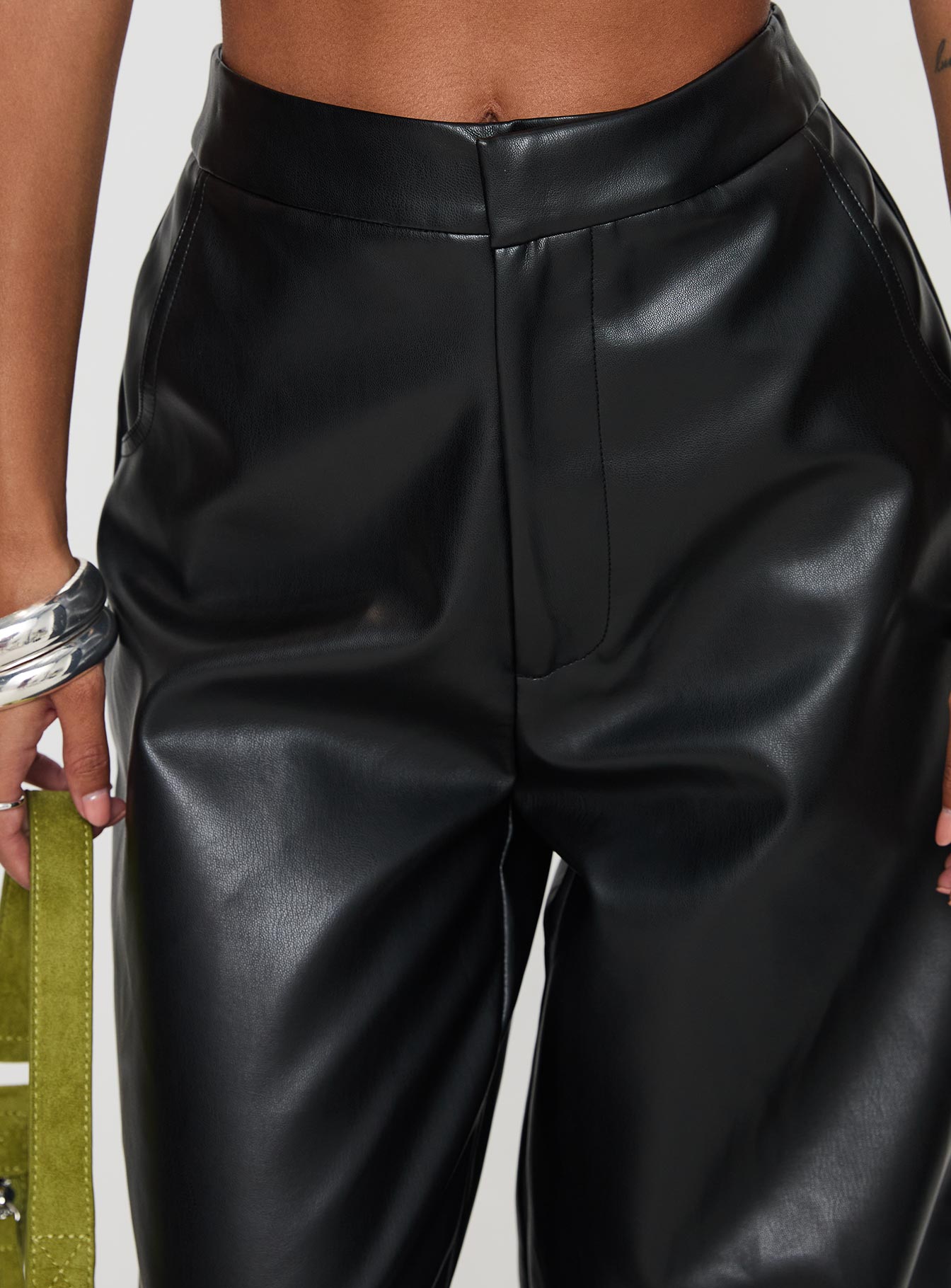 Tempted Faux Leather Pant Black、mySite、solidvoid