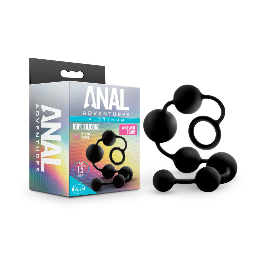 Anal Adventures Platinum By Blush® | Black 16-Inch Anal Beads、mySite、bottomscart