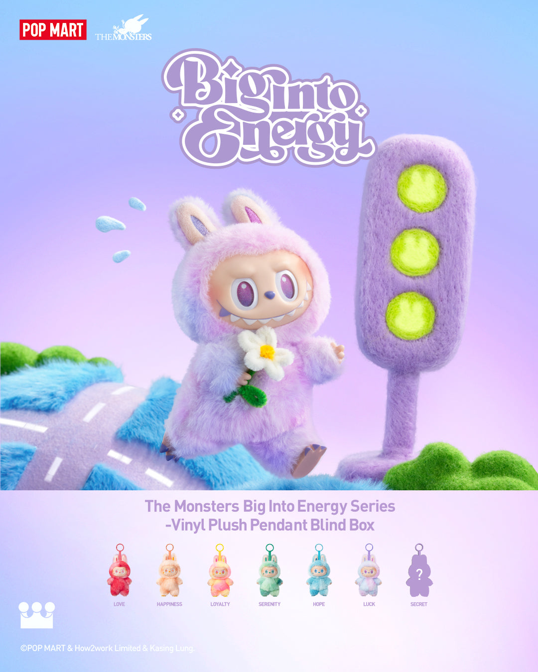  POP MART THE MONSTERS Big into Energy Series-Vinyl Plush Pendant Blind Box、mySite、greenlandpopulation