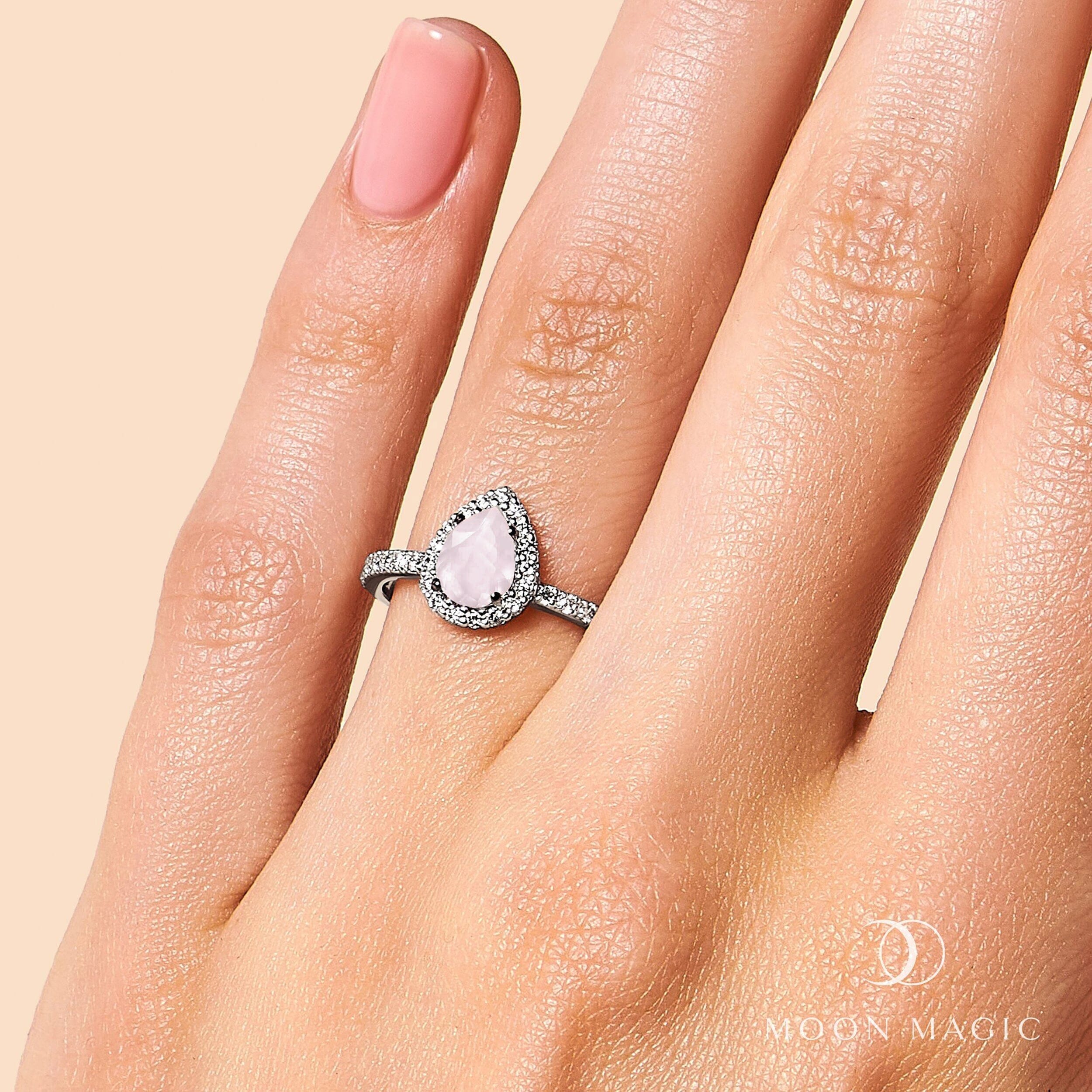 Rose Quartz Lab Diamond Ring - Tear of Joy、mySite、hinf8tx79