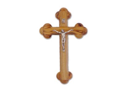 Olive Wood Cross with Crucifix The Cross of the Fourteen Stations (5 inches high)、mySite、elrpsem3k
