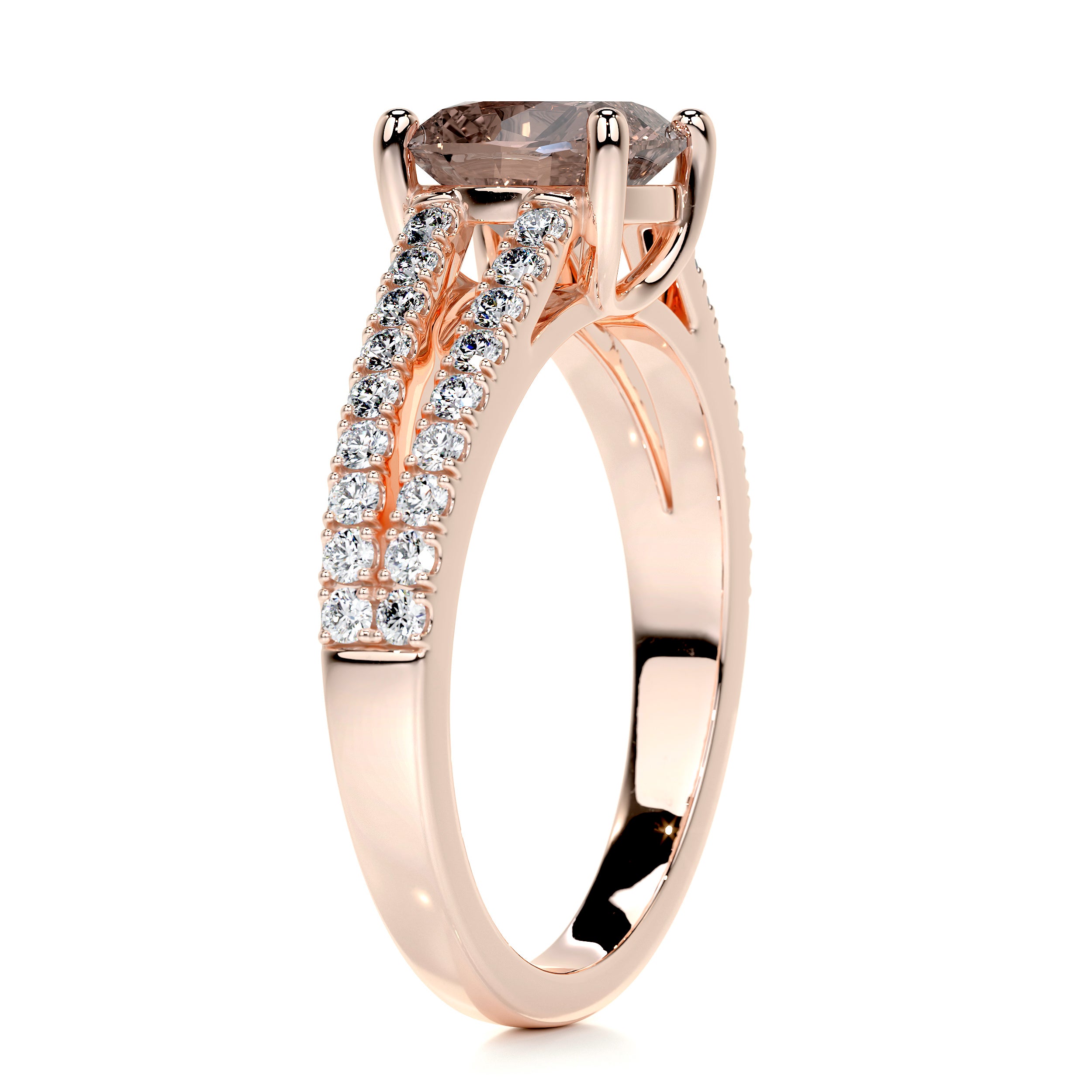 Sadie Champagne Gemstone & Diamonds Ring (2 Carat) -14K Rose Gold、mySite、hinf8tx79