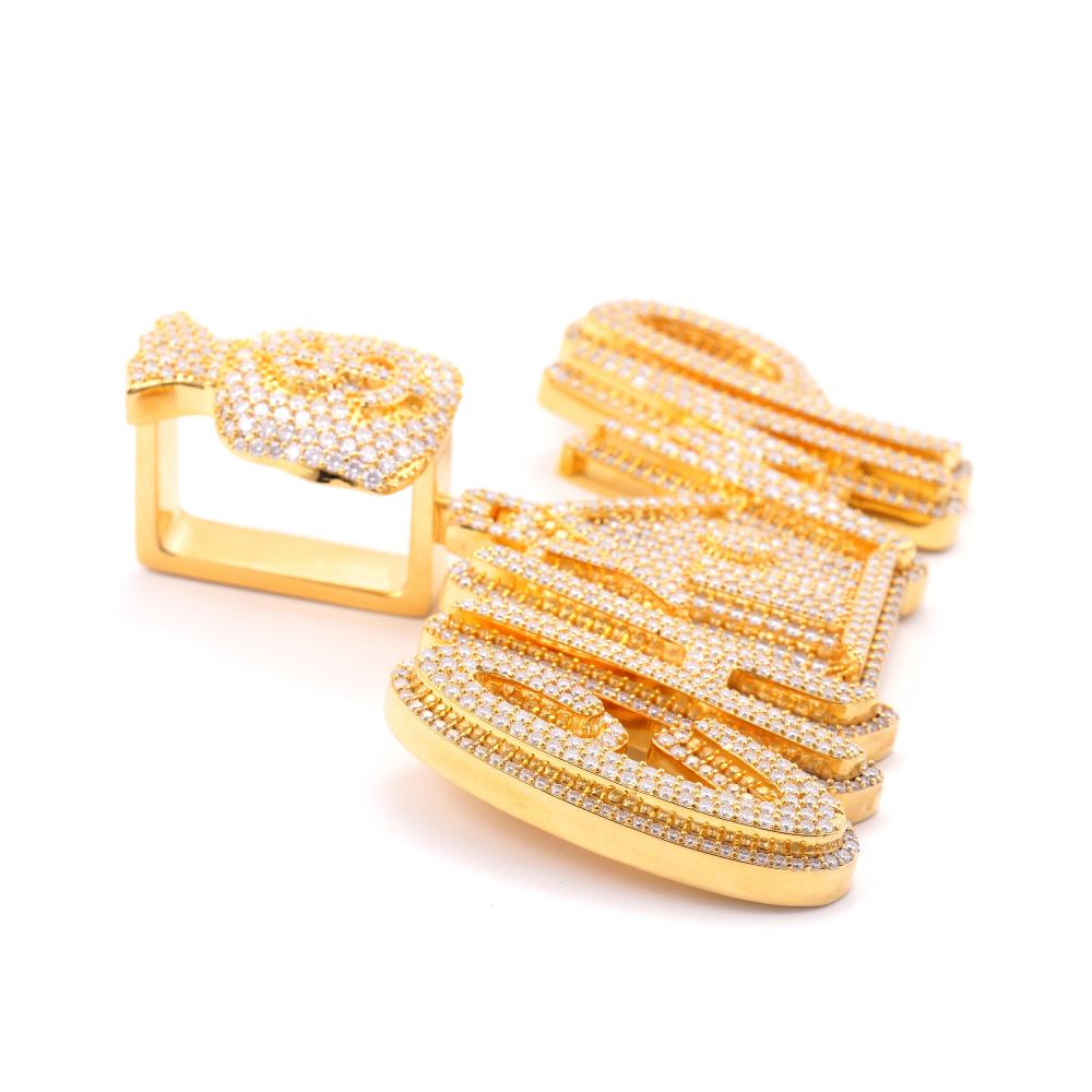 CHAMP Custom Moissanite Pendant 14K Yellow Gold、mySite、hinf8tx79