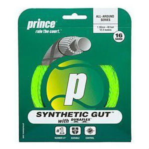 Prince Synthetic Gut 16/1.30 Duraflex Tennis String (Yellow)