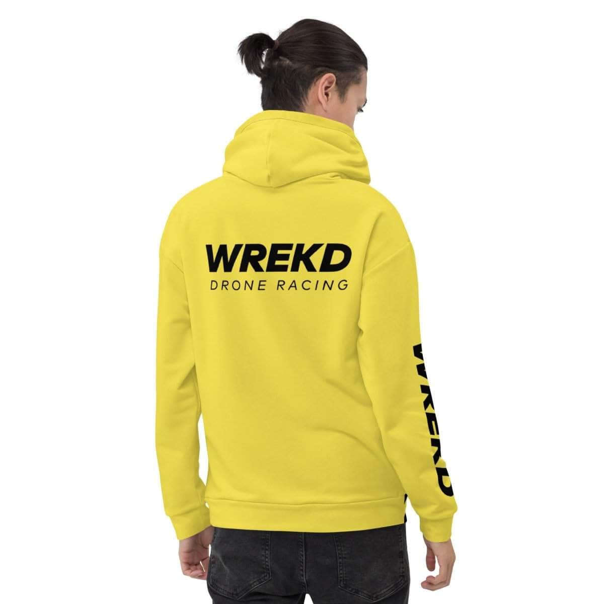  WREKD Drone Racing Unisex Hoodie - Yellow、mySite、merchandisen