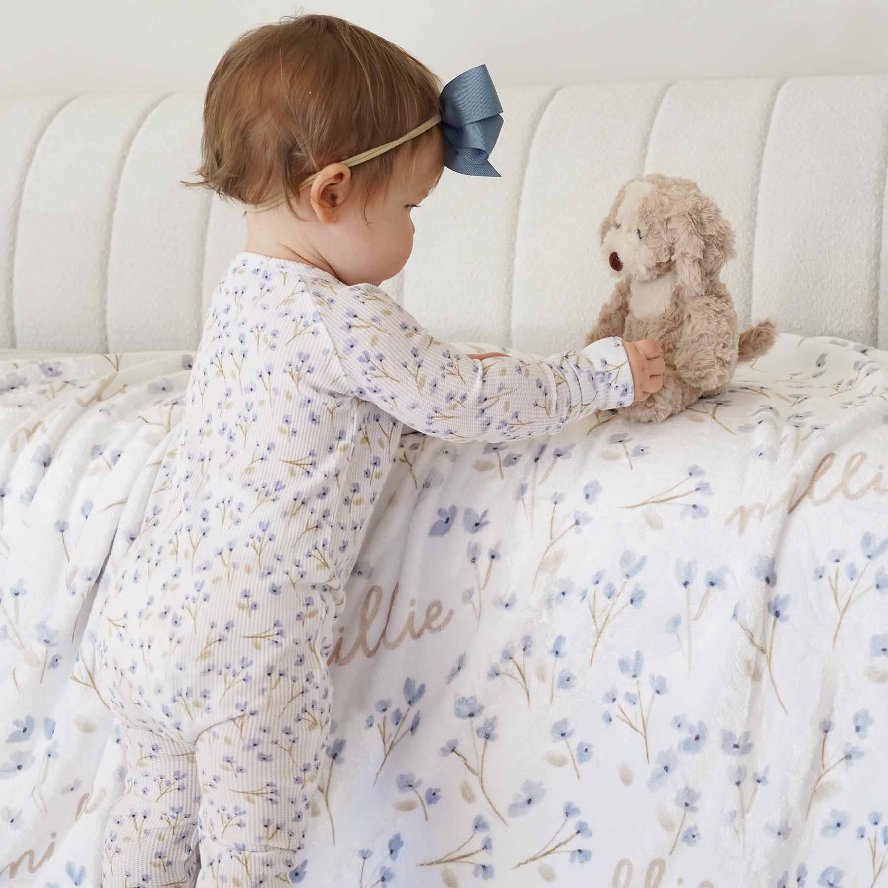  Blake's Blooms Personalized Kids Blanket、mySite、layawaytickets