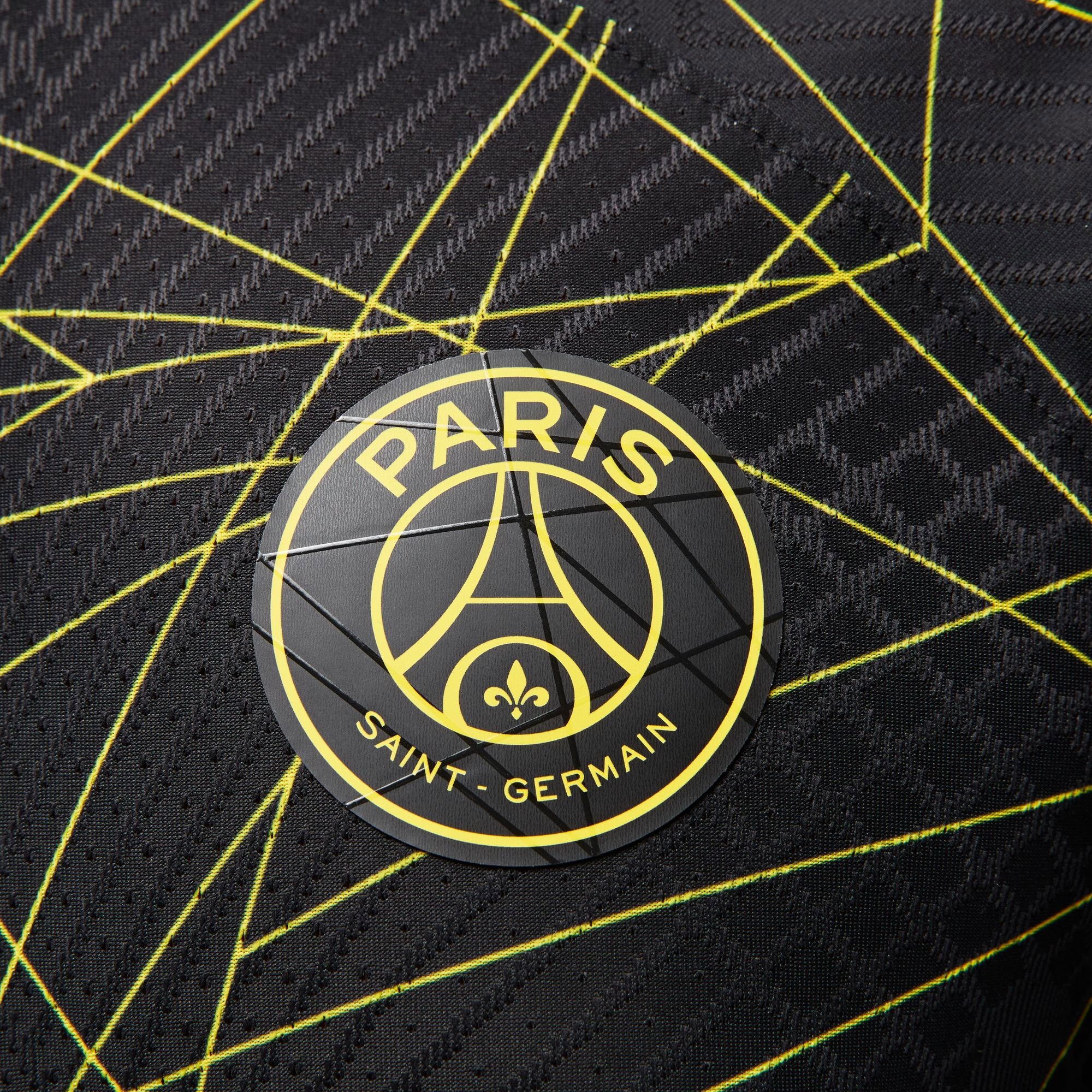 Nike Men's PSG 2022/23 Dri-FIT Fourth Jersey Black/Yellow、mySite、bottomscart