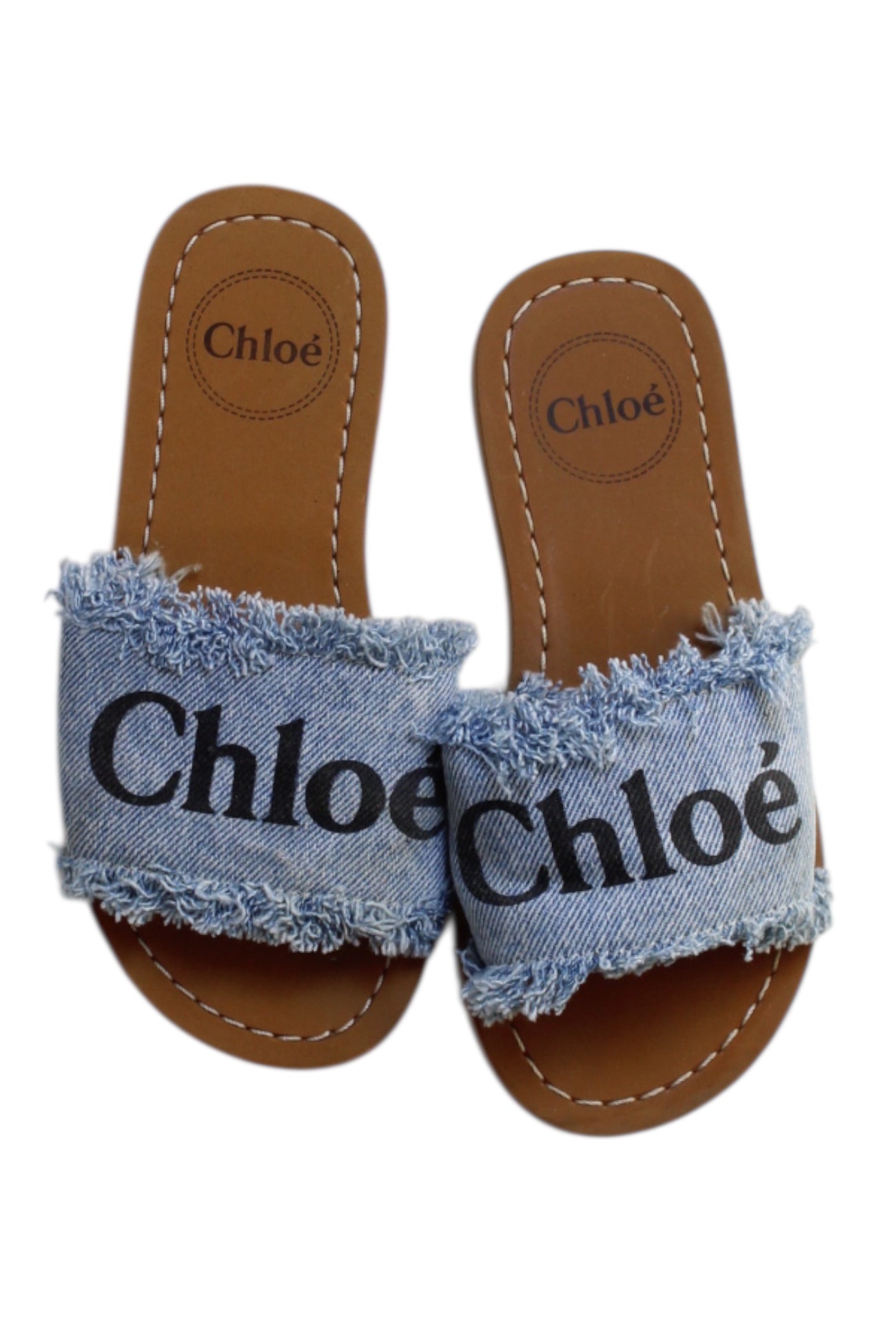 Chloe Denim Slide Sandals EU28、mySite、g9winljtr
