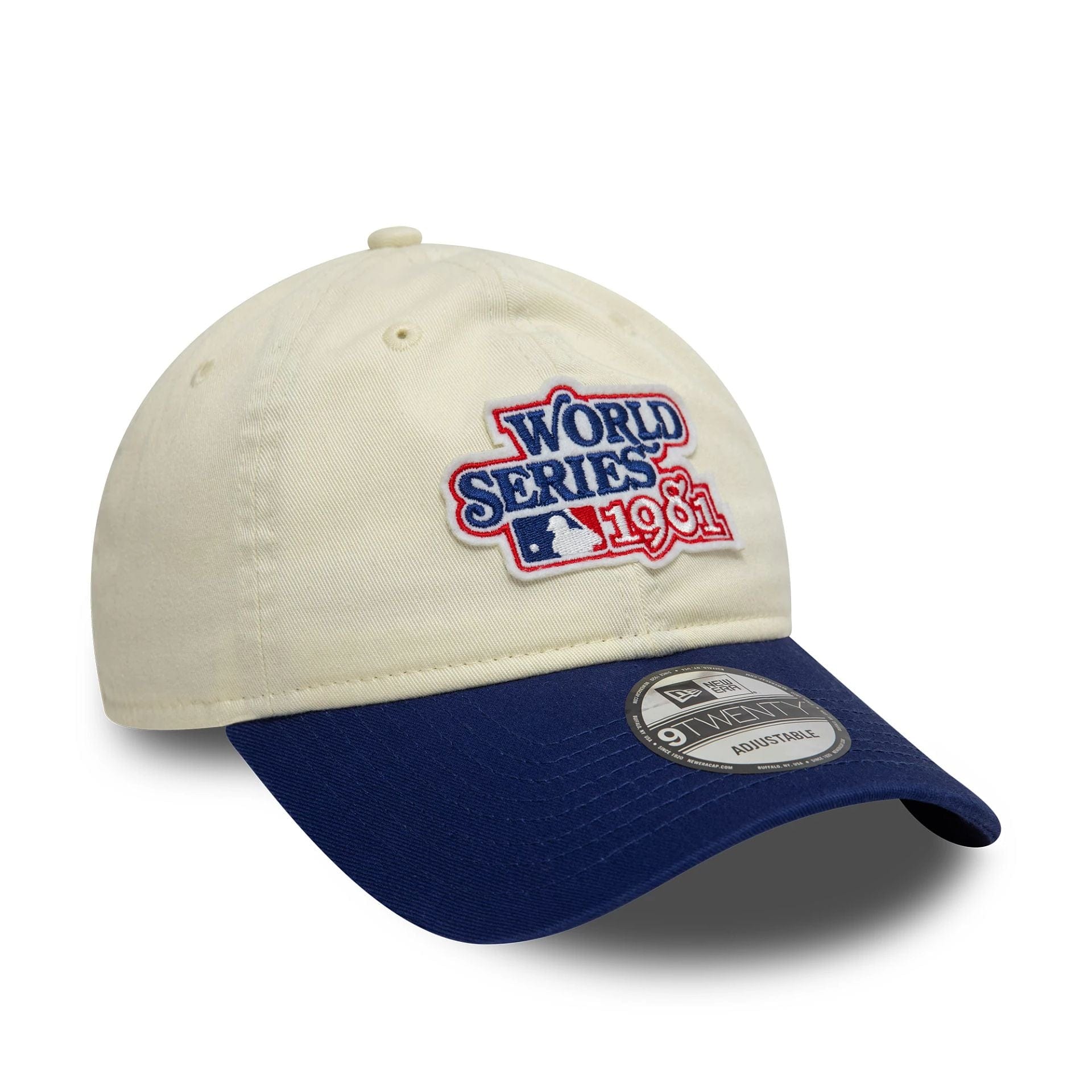 LA Dodgers World Series Patch Cream 9TWENTY Adjustable Cap、mySite、vikingsvslions