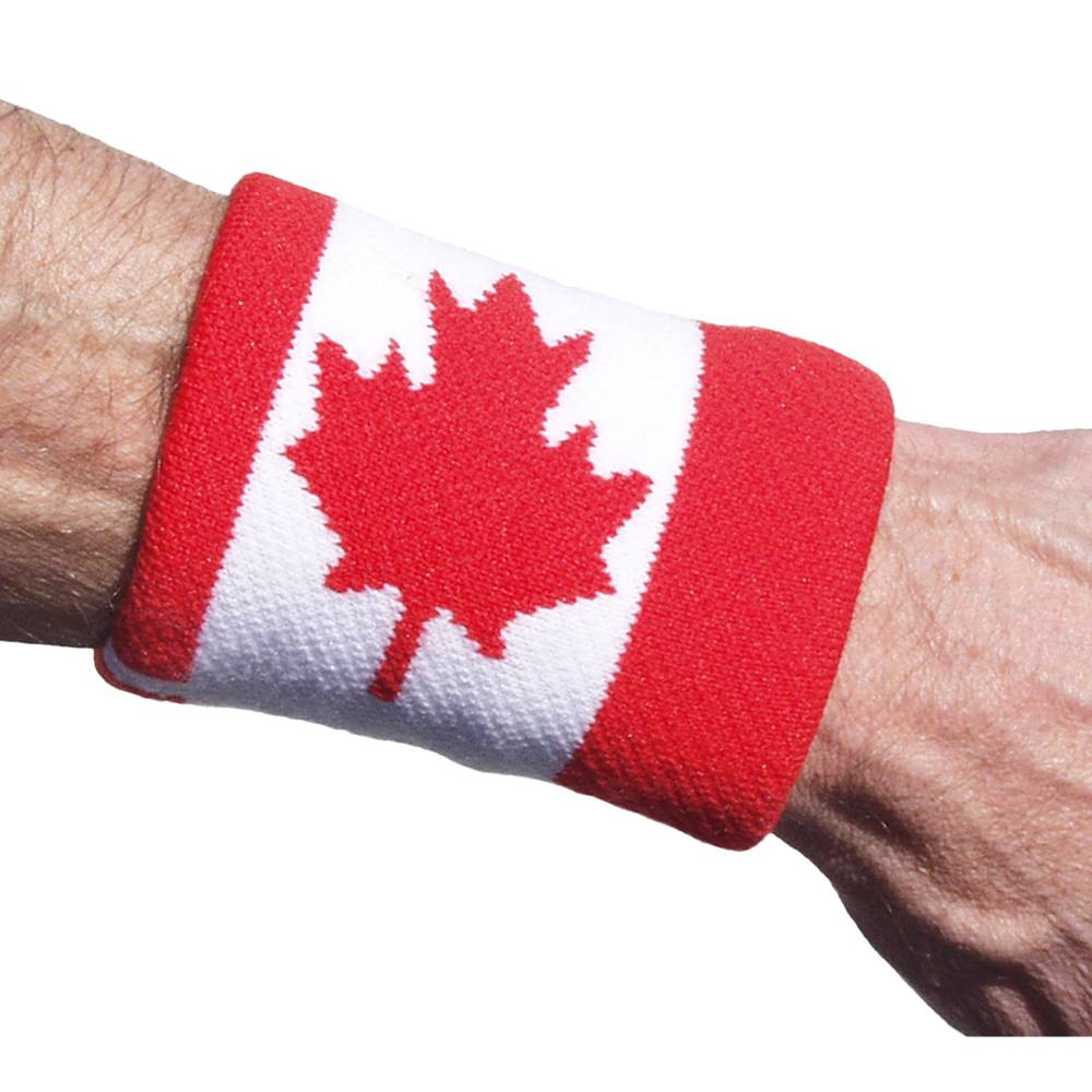 Canadian Flag 4 Wide Wristband