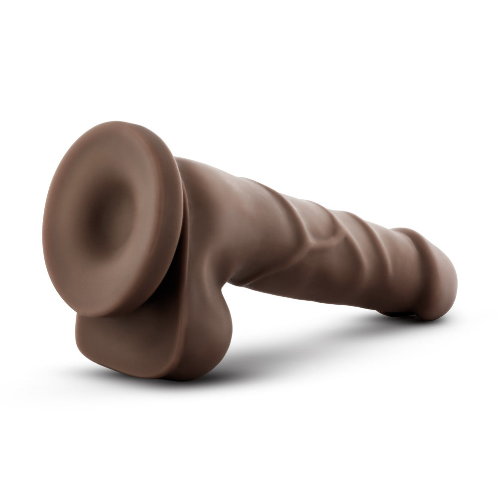 Dr. Skin By Blush® | Realistic Cock Realistic Chocolate 7.75-Inch Long Dildo With Balls & Suction Cup Base、mySite、bottomscart