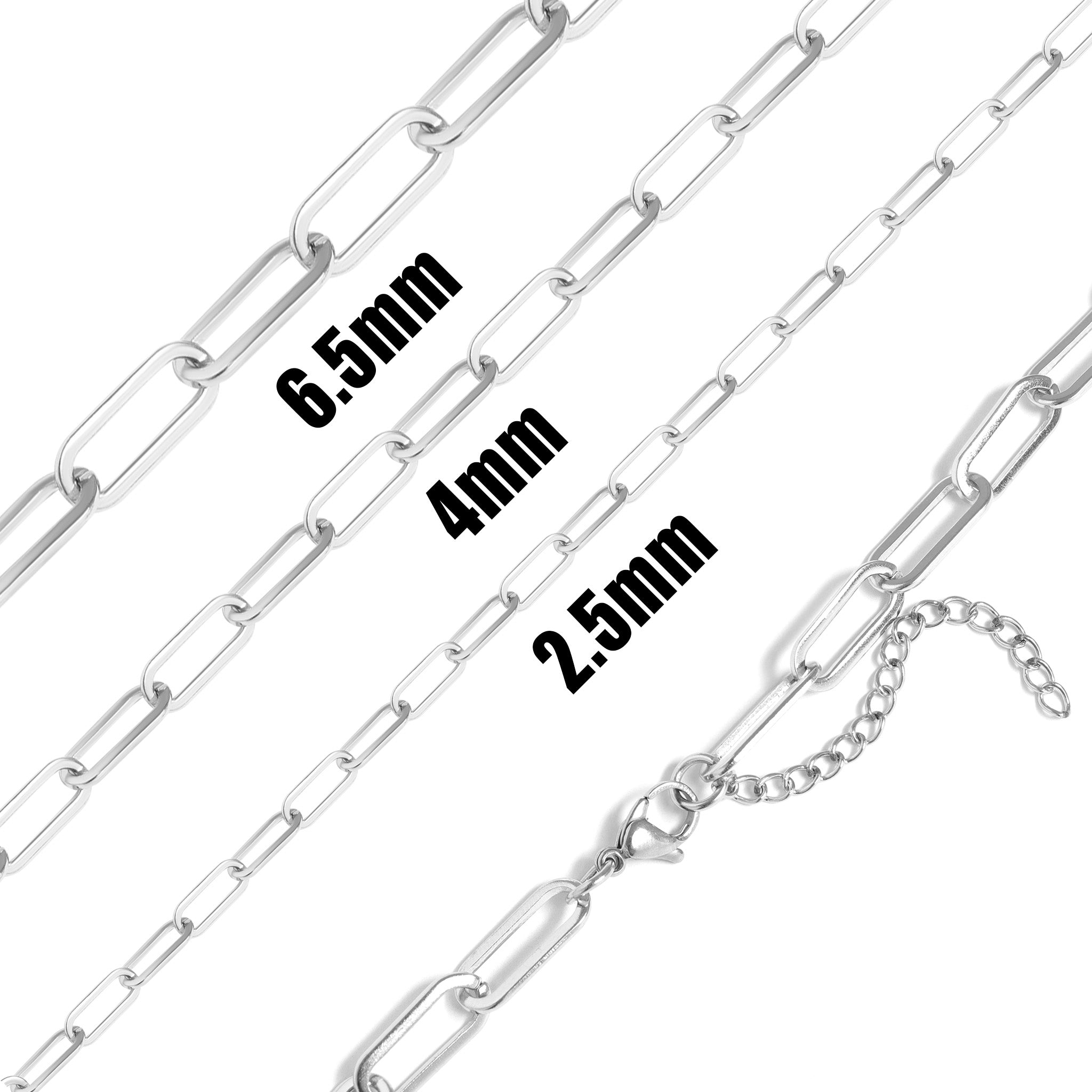 Stainless Steel Paperclip Chain Necklace / CHN9761、mySite、dreamappss