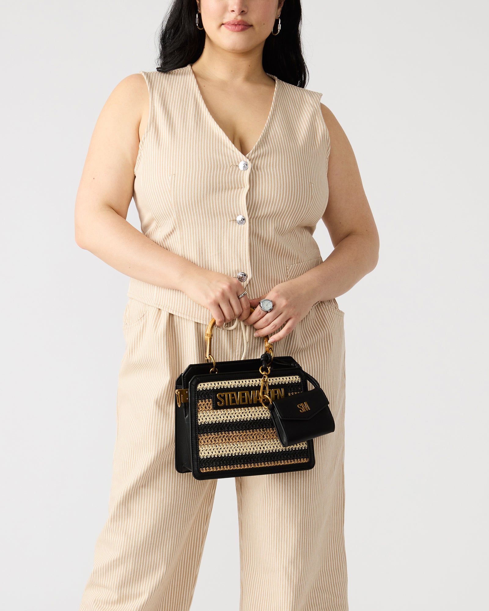 EVELYN BEACHY BAG BLACK/TAN、mySite、gtrtttuynbv