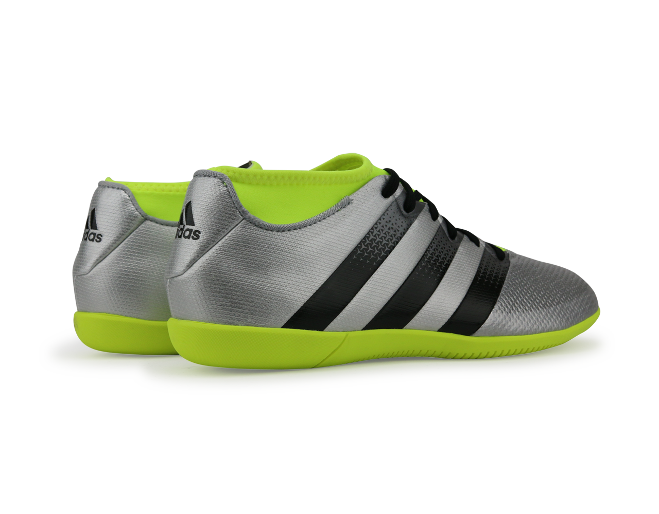 adidas Men's ACE 16.3 Primemesh Indoor Soccer Shoes Silver Metallic/Core Black/Solar Yellow、mySite、noshort