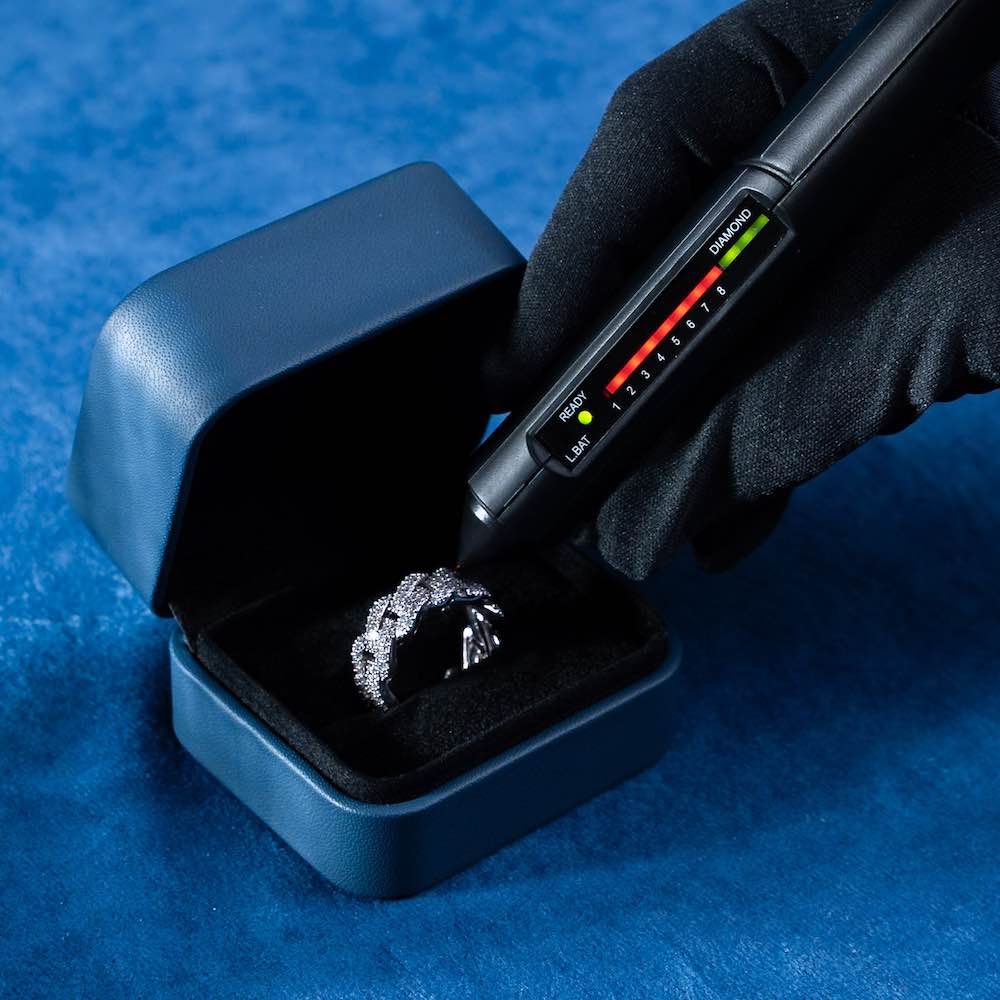 Moissanite 2-Row Miami Cuban Link Ring 14K Gold、mySite、hinf8tx79