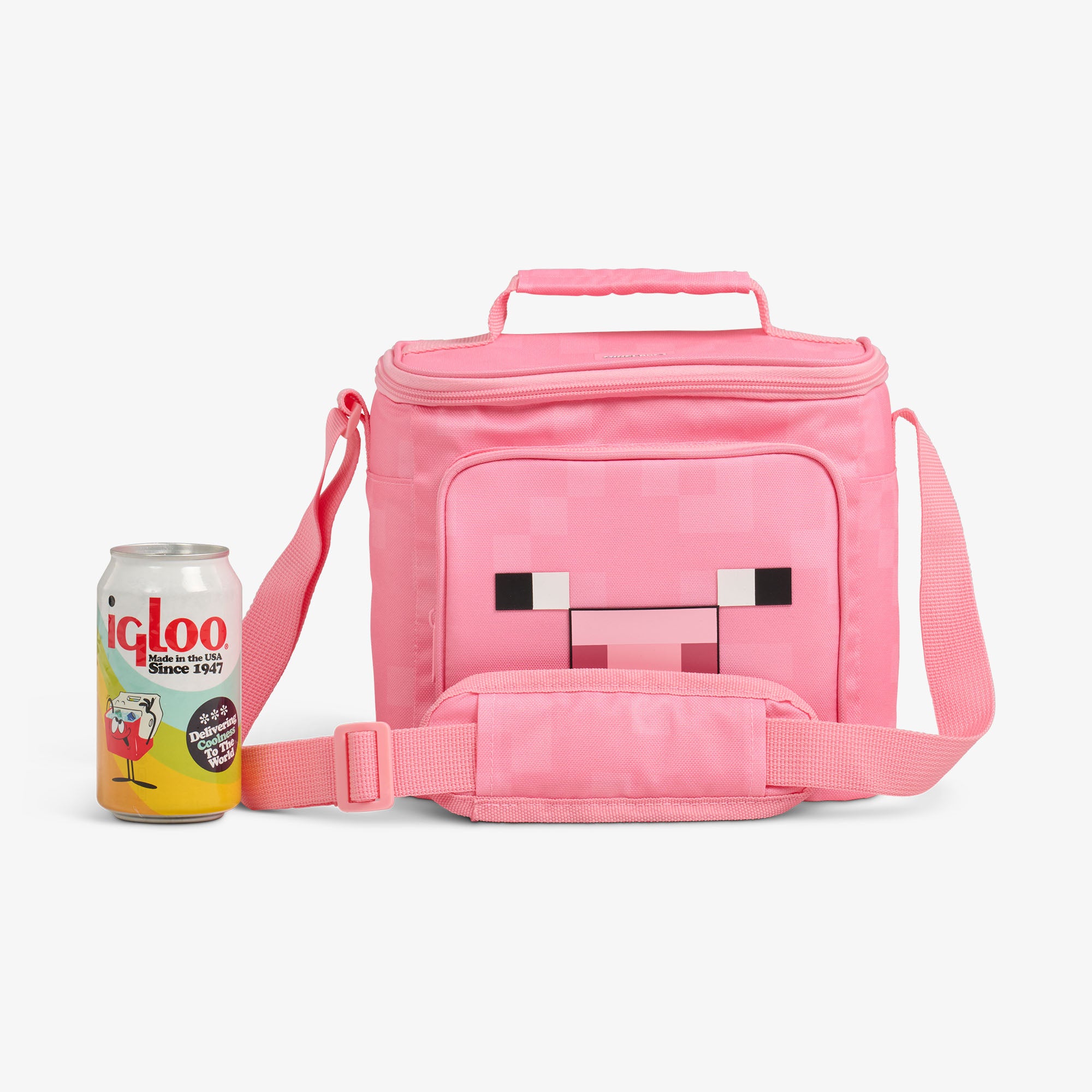 Minecraft Pig Square Lunch Cooler Bag、mySite、noshort