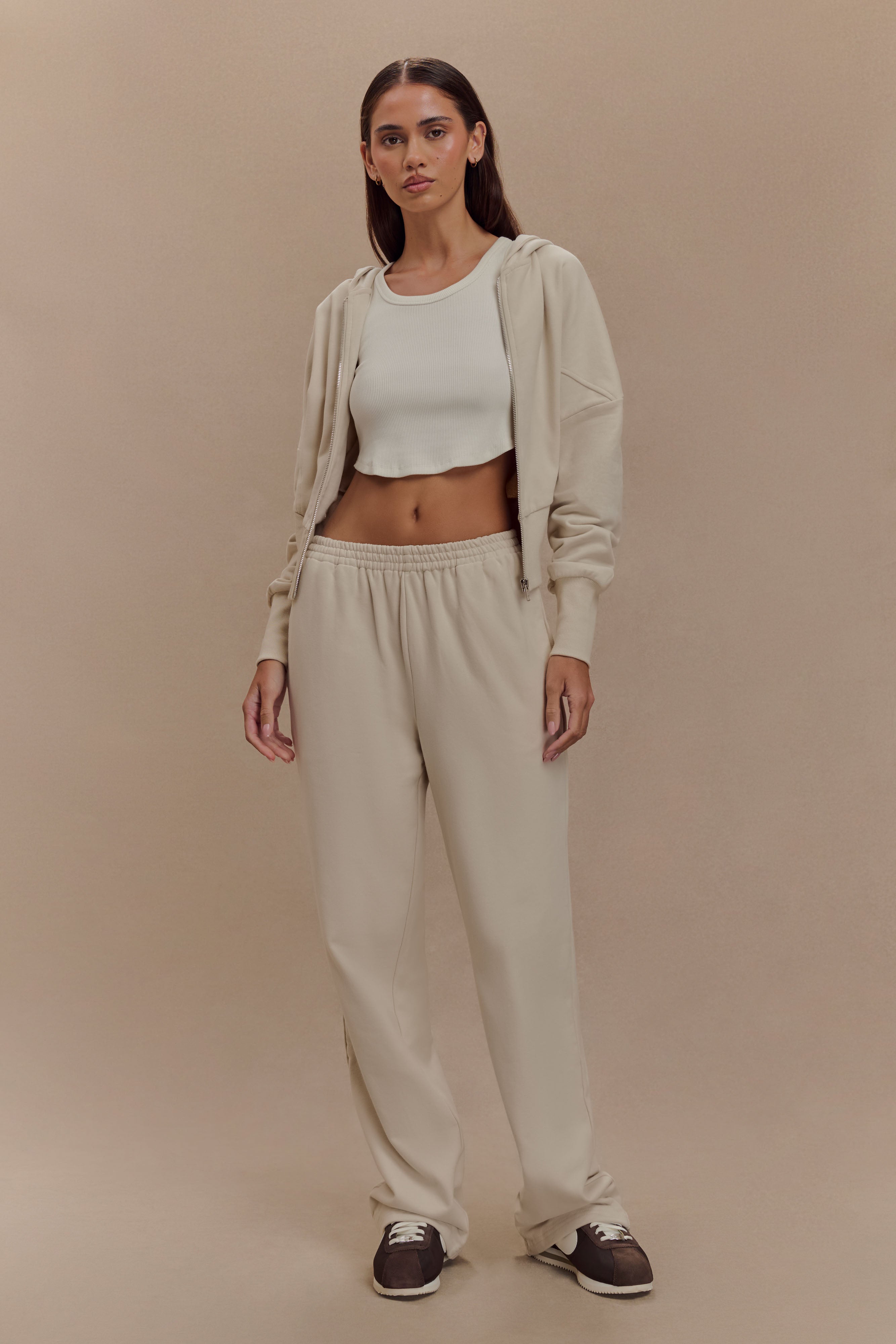 Blake Zip Front Hoodie - Stone、mySite、solidvoid