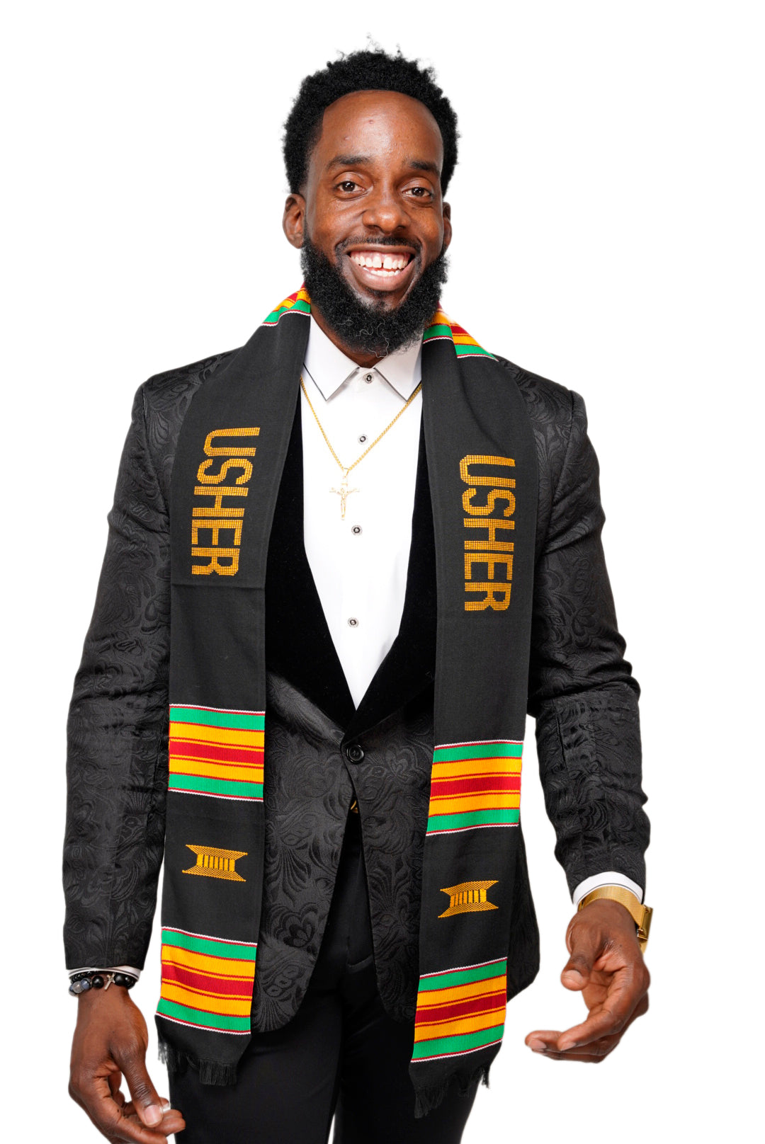 Usher Handwoven Kente Scarf-Sash DP1549、mySite、solidvoid