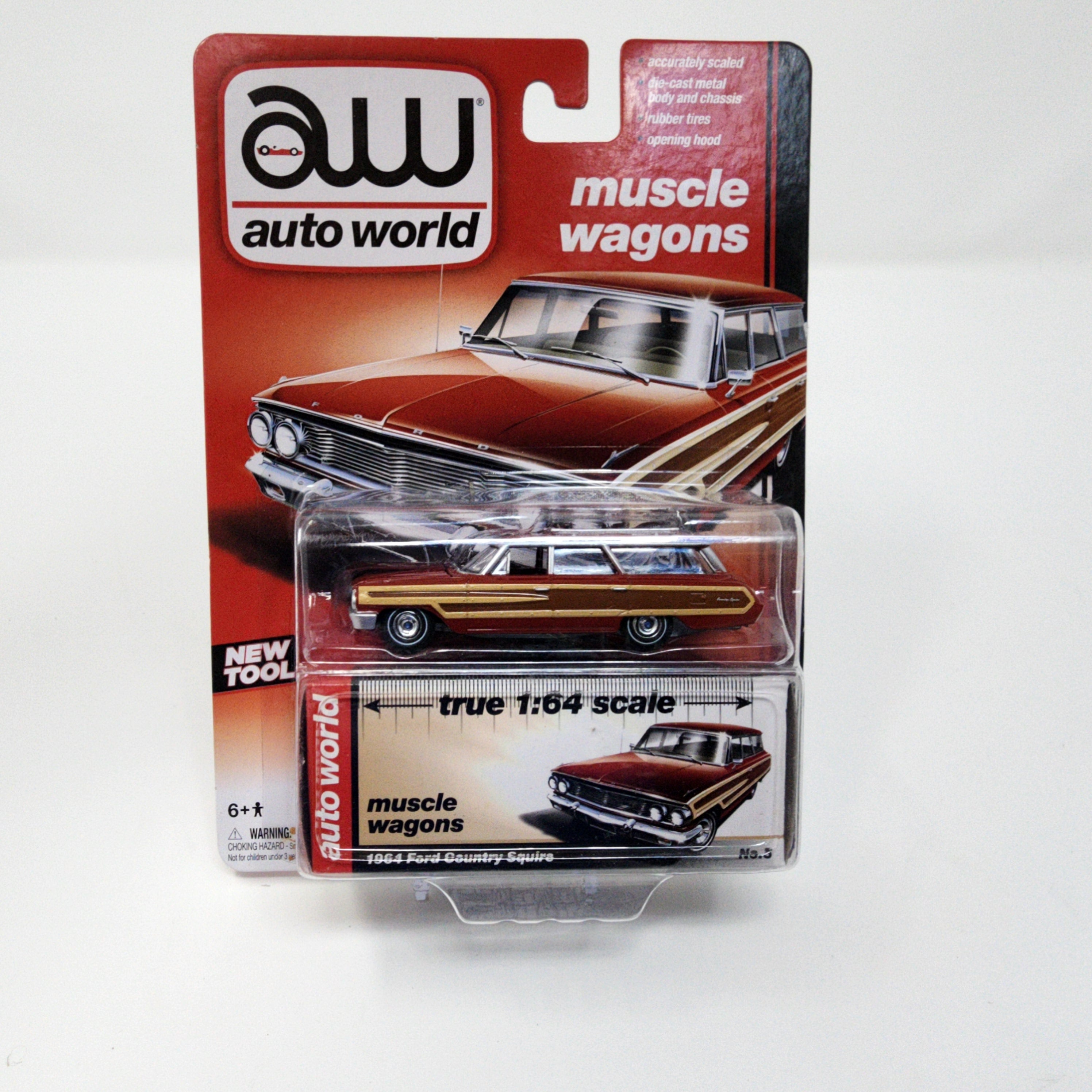 1964 Ford Country Squire * Red * Auto World Muscle Wagons、mySite、hgirdovlk